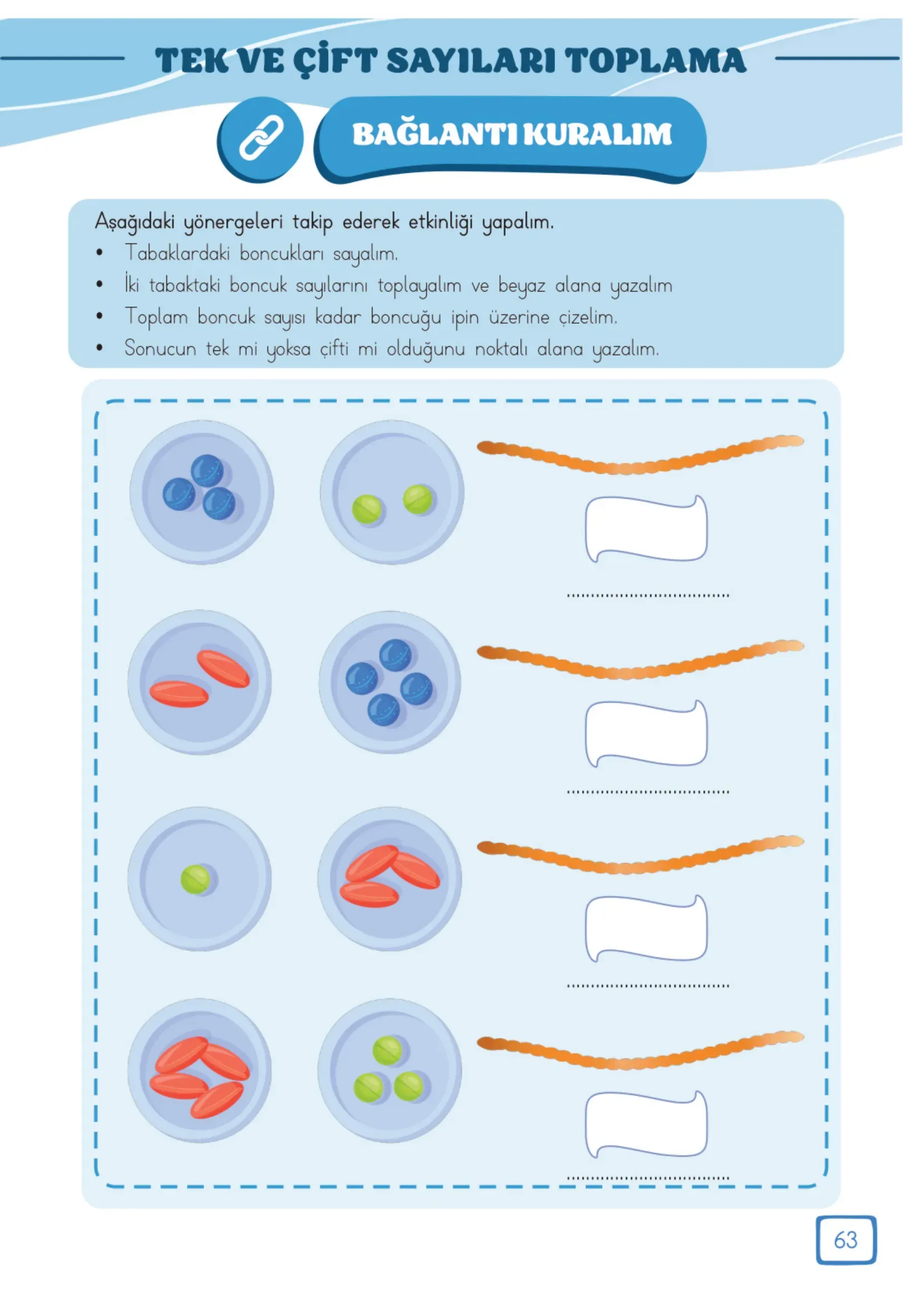 3. Sınıf Matematik Ders Kitabı Cevapları Meb Yayınları 1. Kitap Sayfa 63