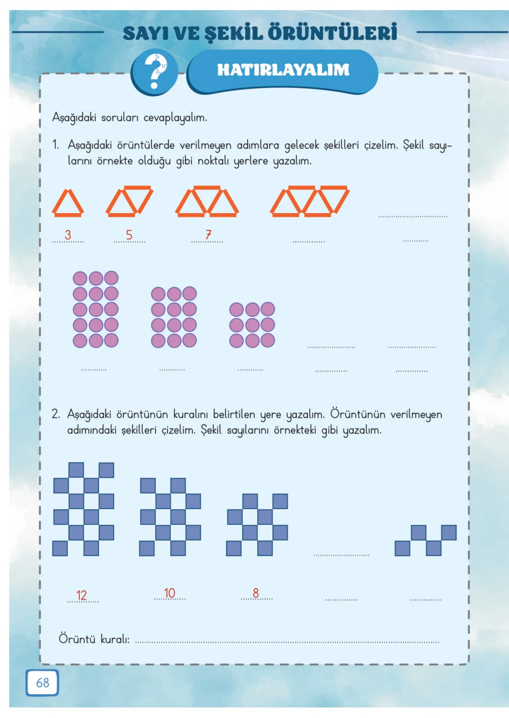 3. Sınıf Matematik Ders Kitabı Cevapları Meb Yayınları 1. Kitap Sayfa 68