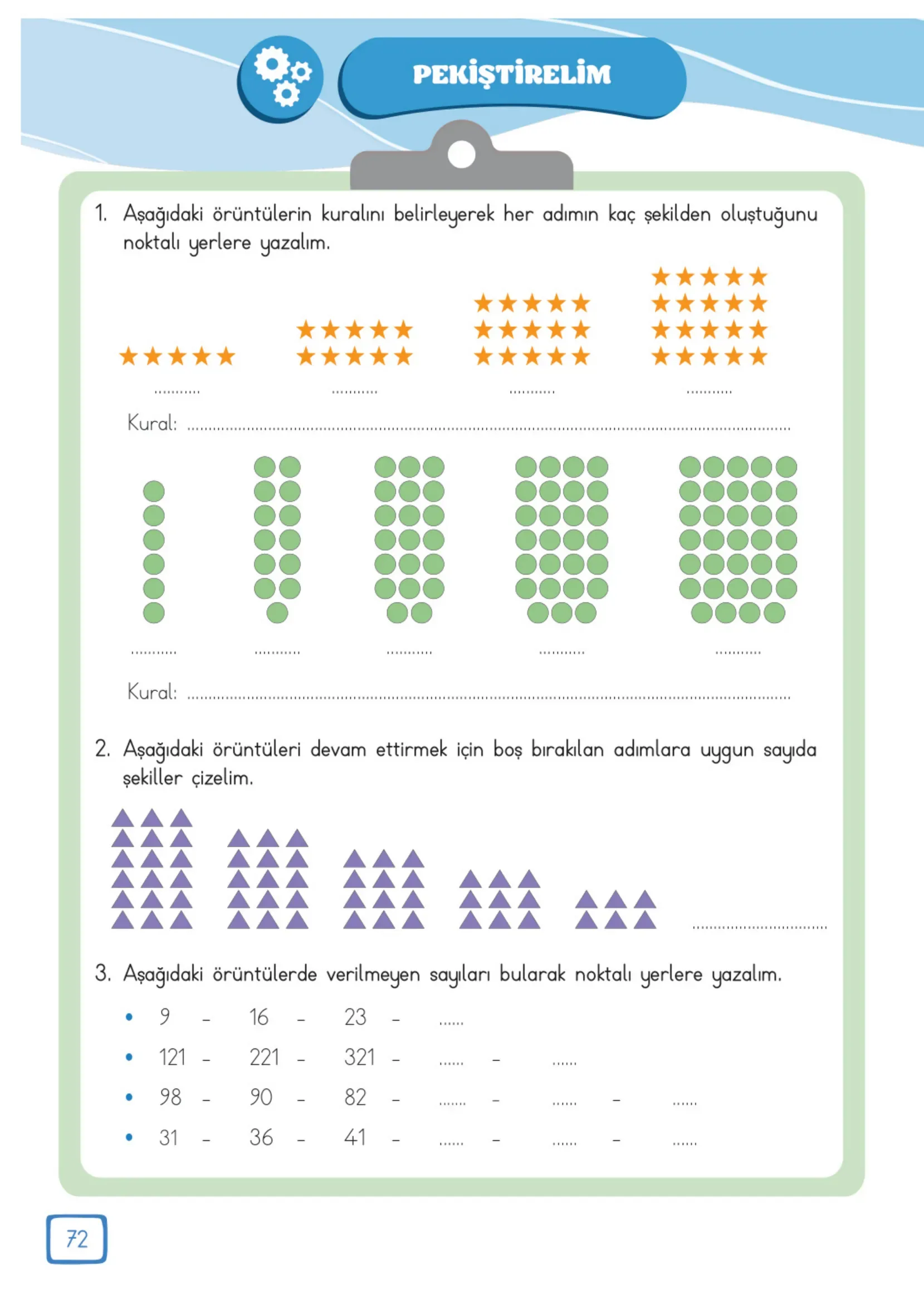 3. Sınıf Matematik Ders Kitabı Cevapları Meb Yayınları 1. Kitap Sayfa 72