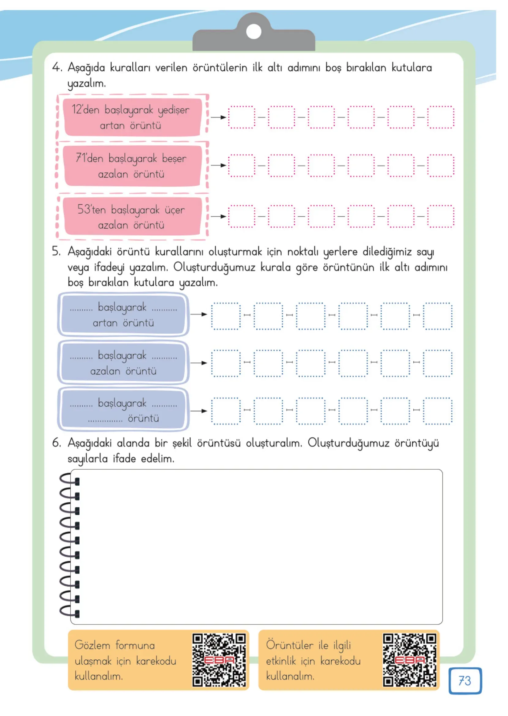 3. Sınıf Matematik Ders Kitabı Cevapları Meb Yayınları 1. Kitap Sayfa 73