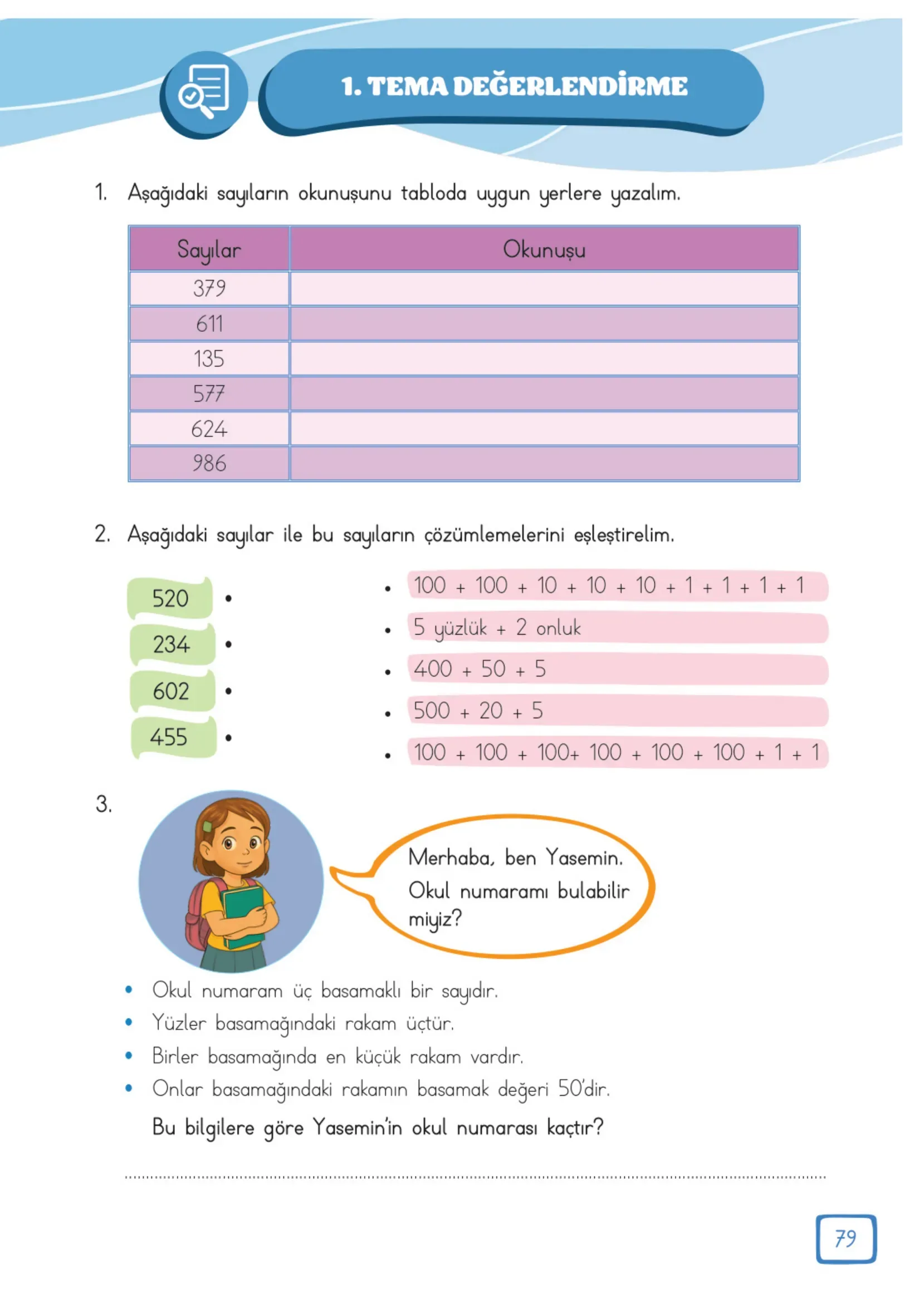 3. Sınıf Matematik Ders Kitabı Cevapları Meb Yayınları 1. Kitap Sayfa 79