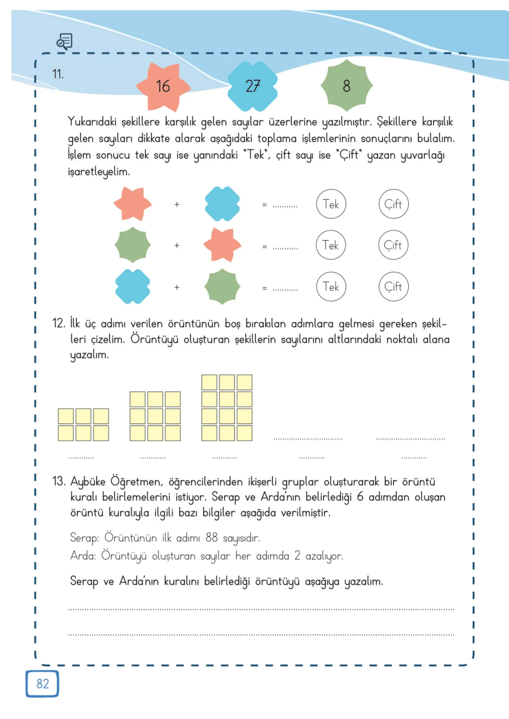 3. Sınıf Matematik Ders Kitabı Cevapları Meb Yayınları 1. Kitap Sayfa 82