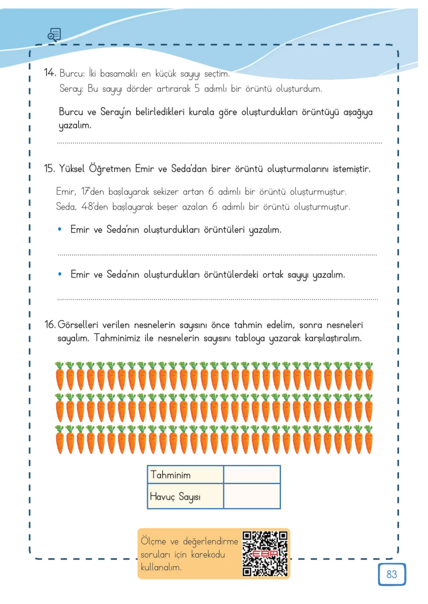 3. Sınıf Matematik Ders Kitabı Cevapları Meb Yayınları 1. Kitap Sayfa 83