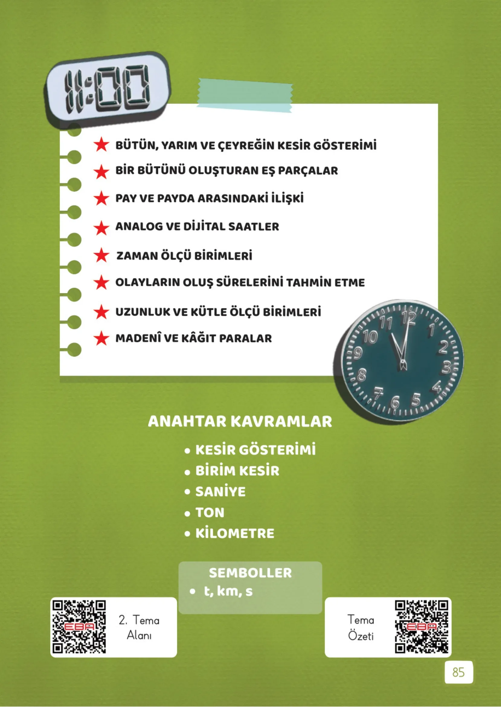 3. Sınıf Matematik Ders Kitabı Cevapları Meb Yayınları 1. Kitap Sayfa 85