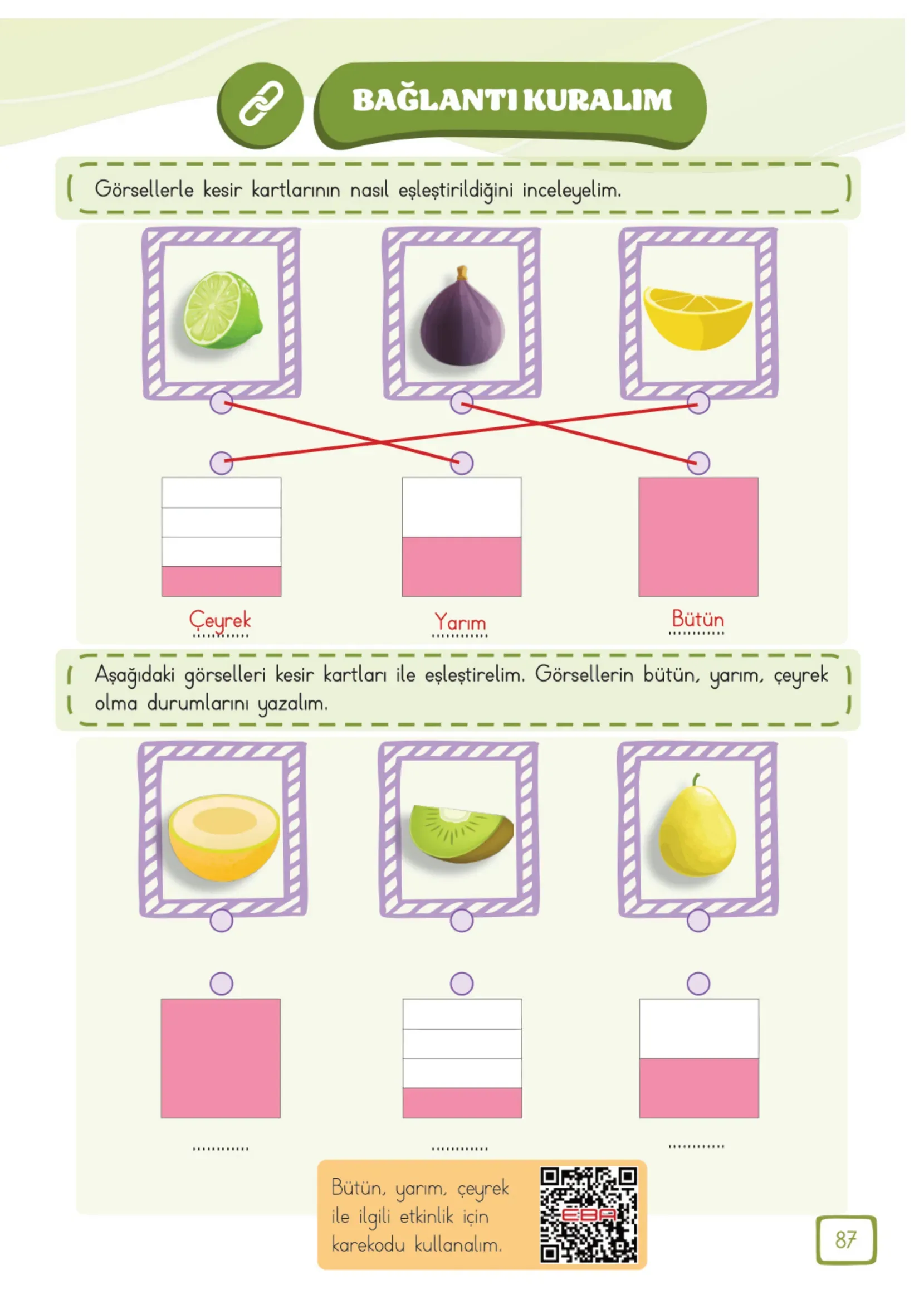 3. Sınıf Matematik Ders Kitabı Cevapları Meb Yayınları 1. Kitap Sayfa 87