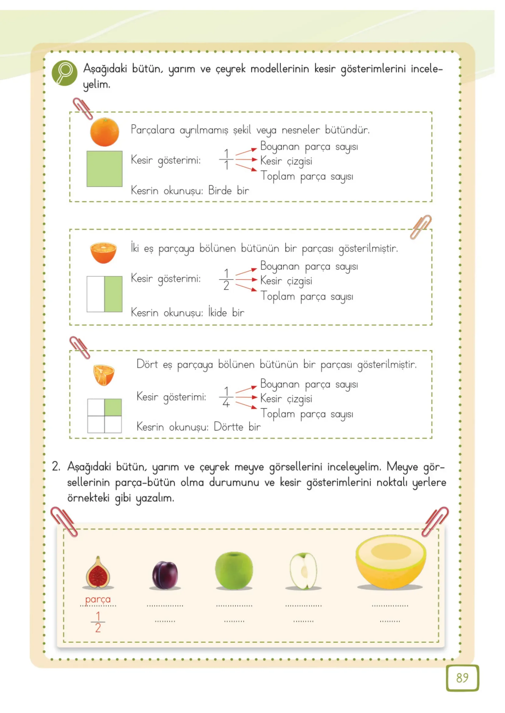 3. Sınıf Matematik Ders Kitabı Cevapları Meb Yayınları 1. Kitap Sayfa 89