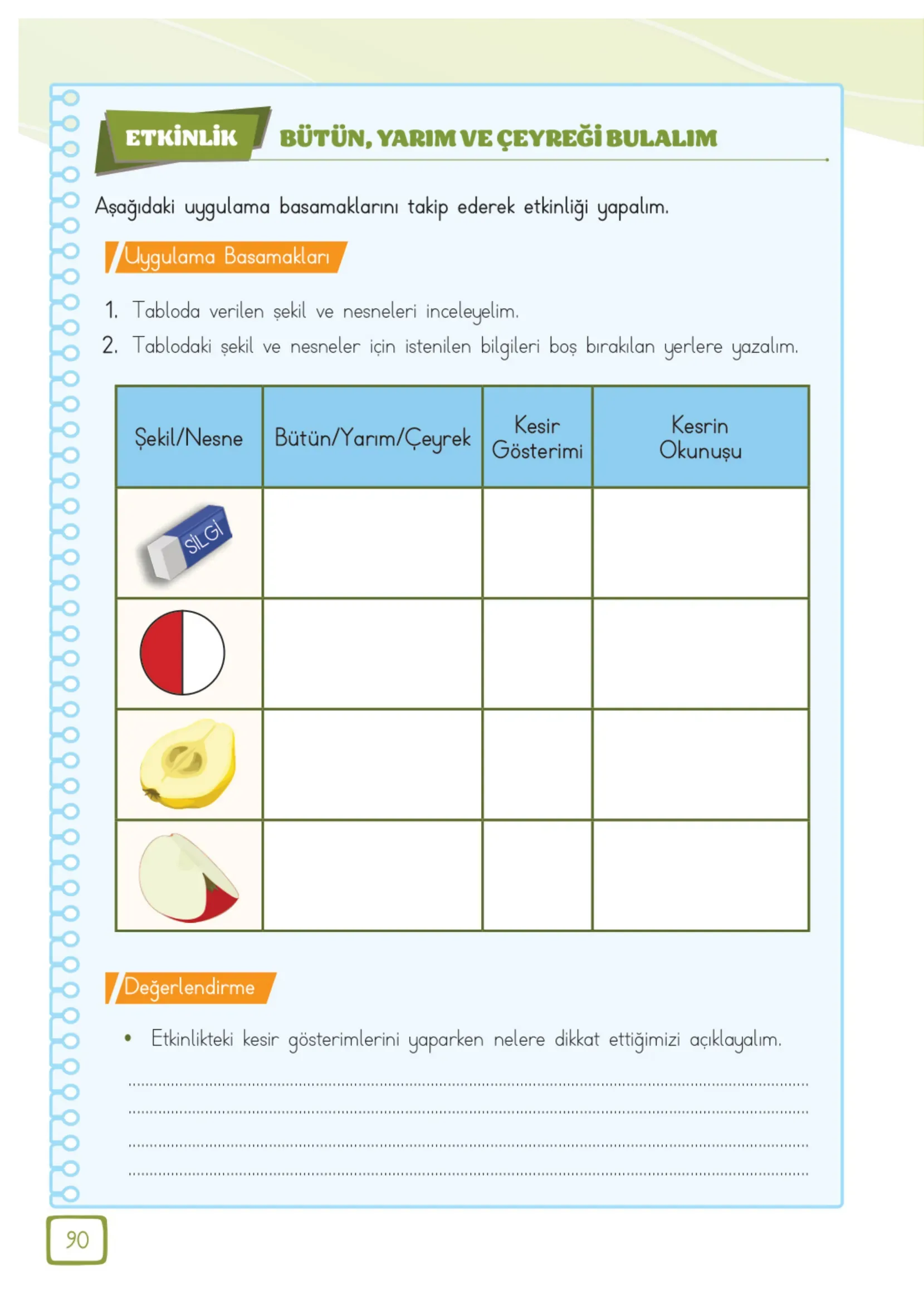3. Sınıf Matematik Ders Kitabı Cevapları Meb Yayınları 1. Kitap Sayfa 90