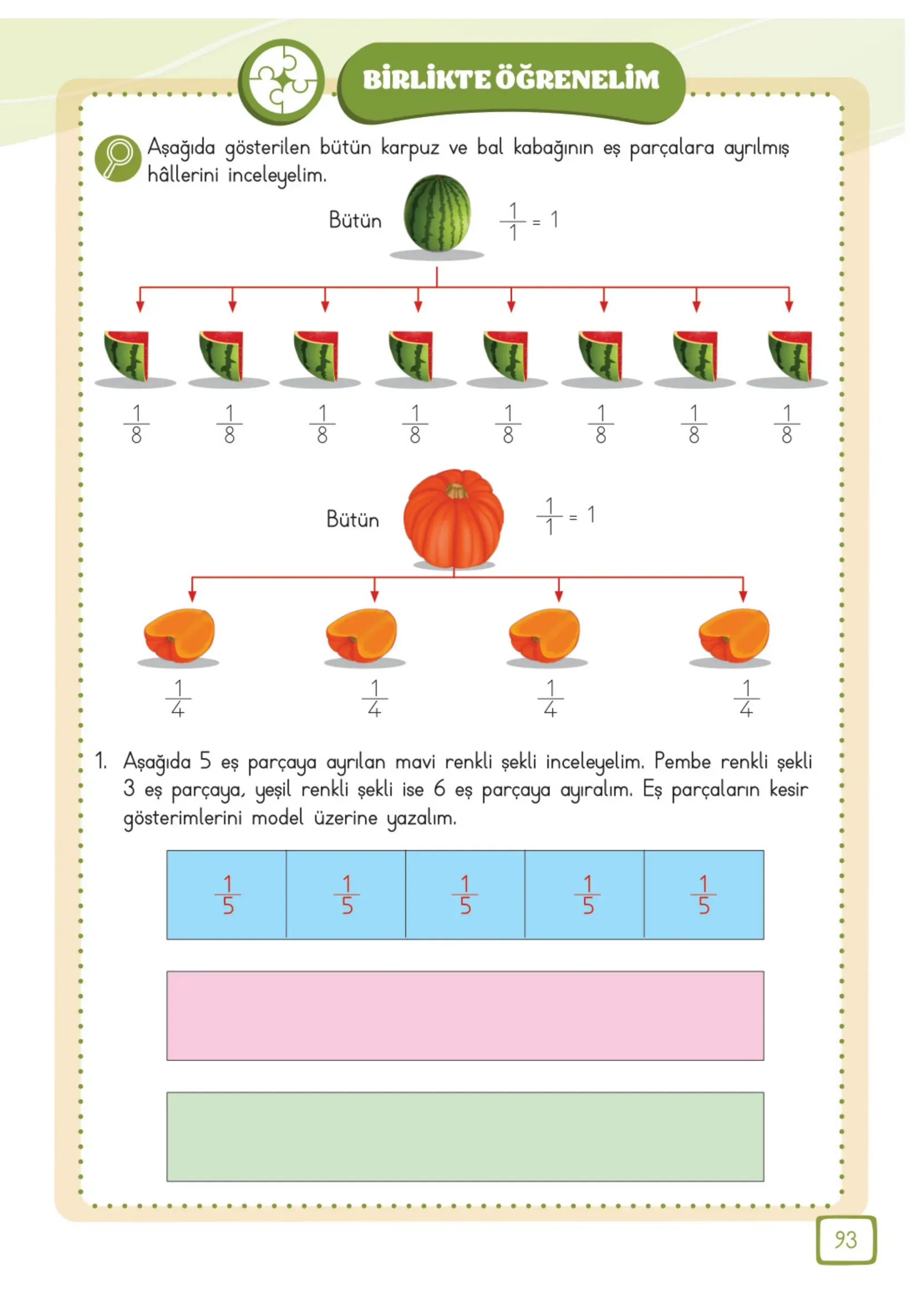 3. Sınıf Matematik Ders Kitabı Cevapları Meb Yayınları 1. Kitap Sayfa 93