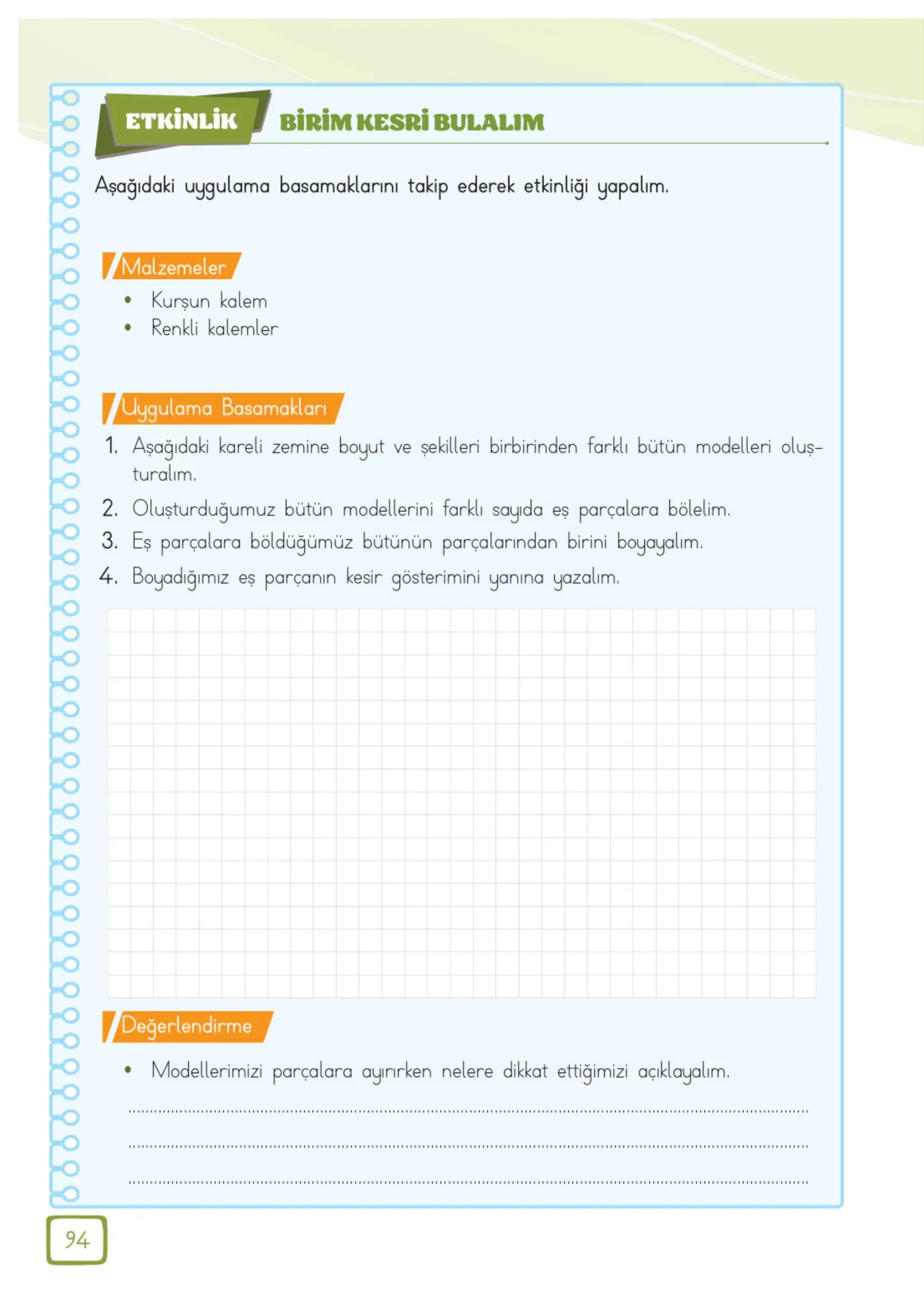 3. Sınıf Matematik Ders Kitabı Cevapları Meb Yayınları 1. Kitap Sayfa 94