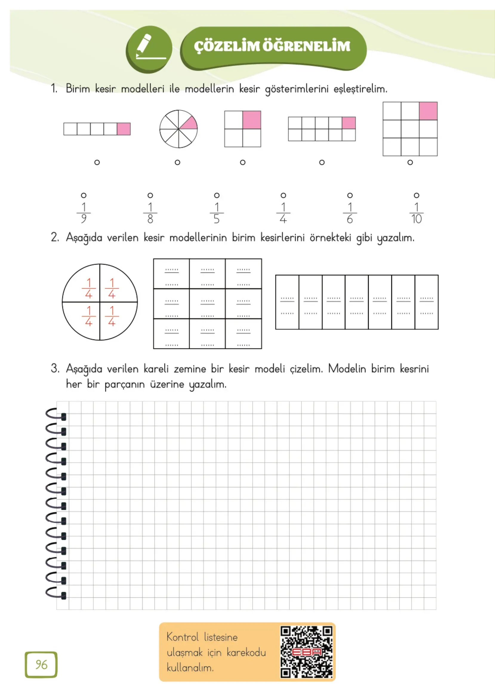 3. Sınıf Matematik Ders Kitabı Cevapları Meb Yayınları 1. Kitap Sayfa 96