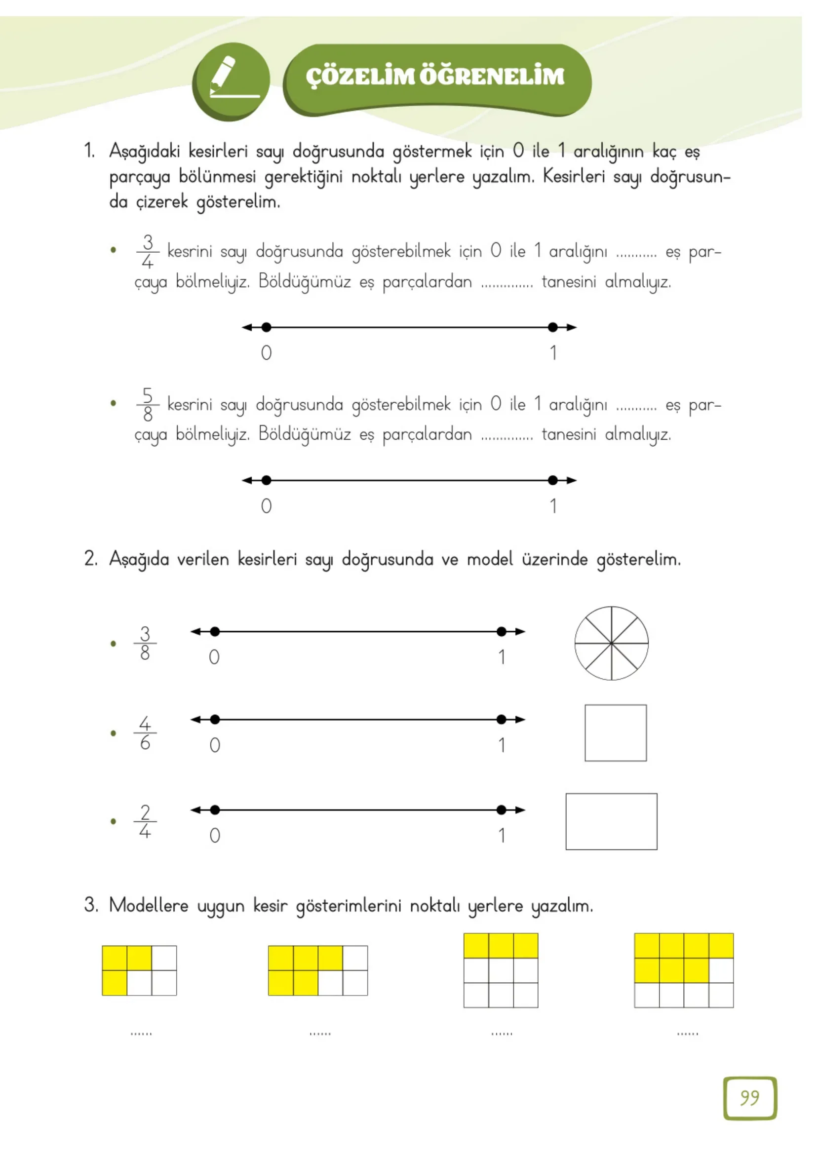 3. Sınıf Matematik Ders Kitabı Cevapları Meb Yayınları 1. Kitap Sayfa 99