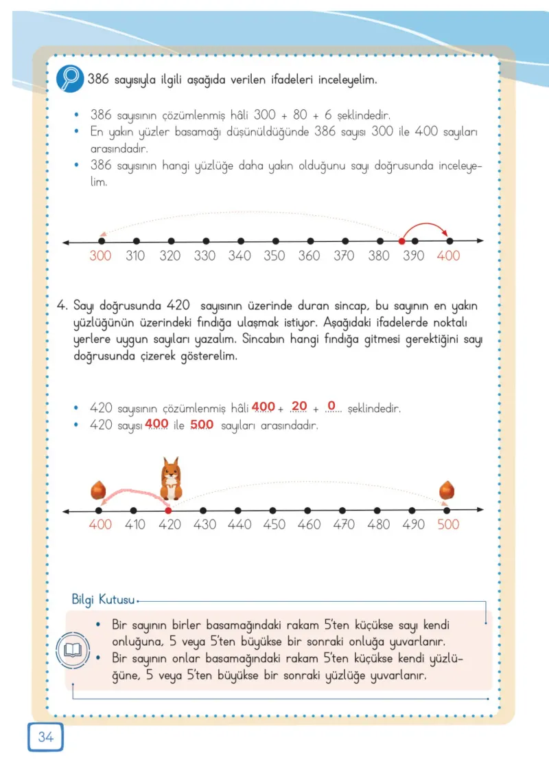 3. Sınıf Matematik Ders Kitabı Cevapları Meb Yayınları 1. Kitap Sayfa 34 Çözüm Görseli
