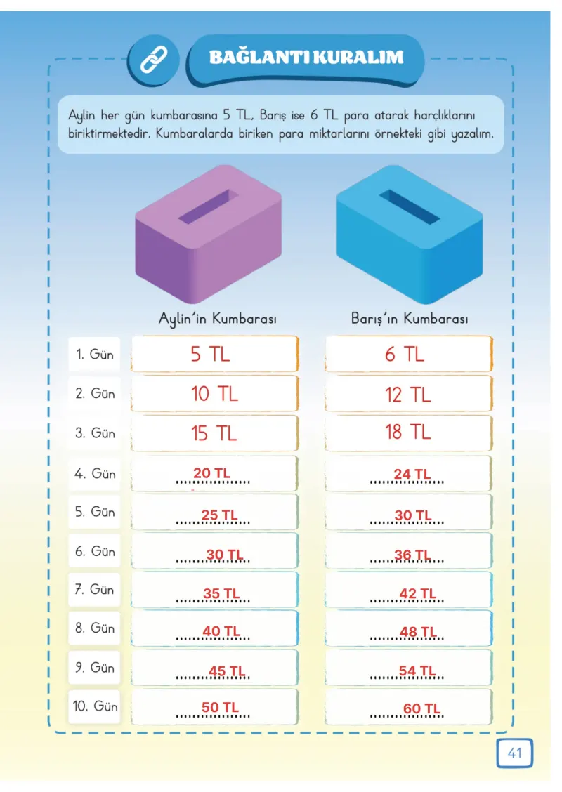 3. Sınıf Matematik Ders Kitabı Cevapları Meb Yayınları 1. Kitap Sayfa 41 Çözüm Görseli