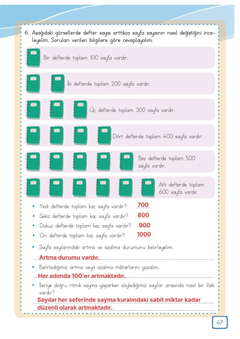 3. Sınıf Matematik Ders Kitabı Cevapları Meb Yayınları 1. Kitap Sayfa 47 Çözüm Görseli