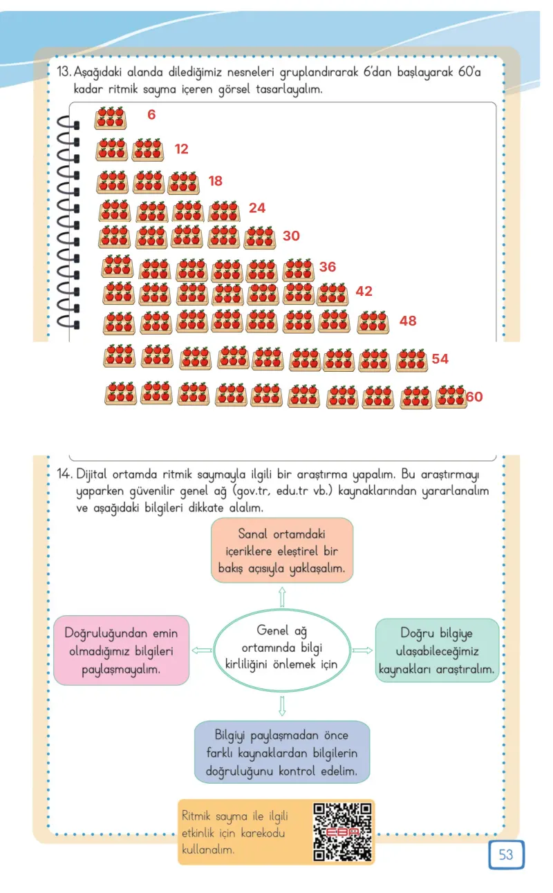 3. Sınıf Matematik Ders Kitabı Cevapları Meb Yayınları 1. Kitap Sayfa 53 Çözüm Görseli