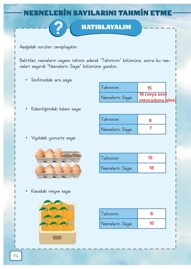 3. Sınıf Matematik Ders Kitabı Cevapları Meb Yayınları 1. Kitap Sayfa 74 Çözüm Görseli