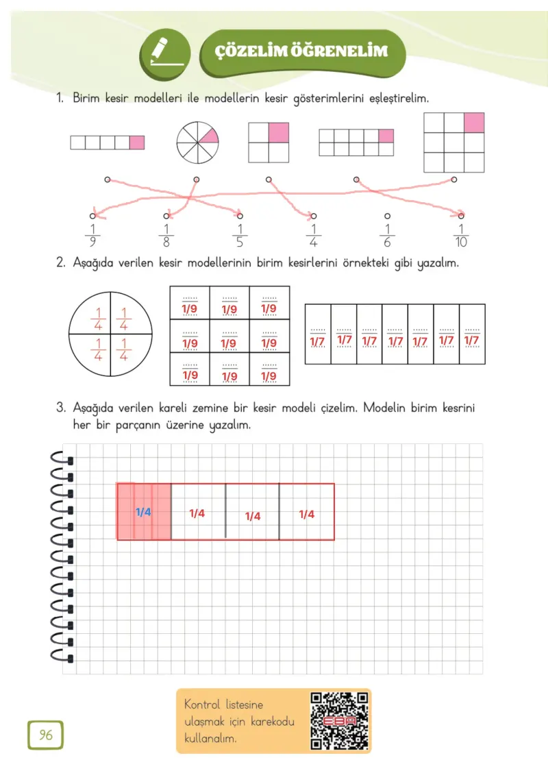 3. Sınıf Matematik Ders Kitabı Cevapları Meb Yayınları 1. Kitap Sayfa 96 Çözüm Görseli