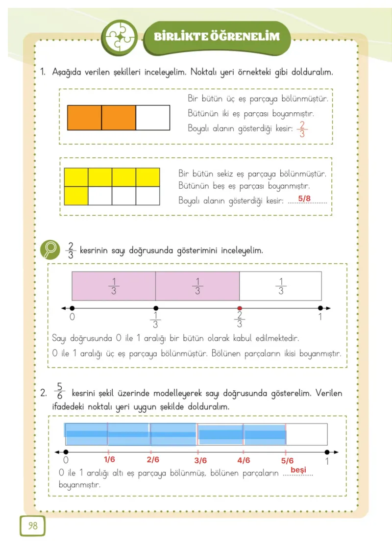 3. Sınıf Matematik Ders Kitabı Cevapları Meb Yayınları 1. Kitap Sayfa 98 Çözüm Görseli