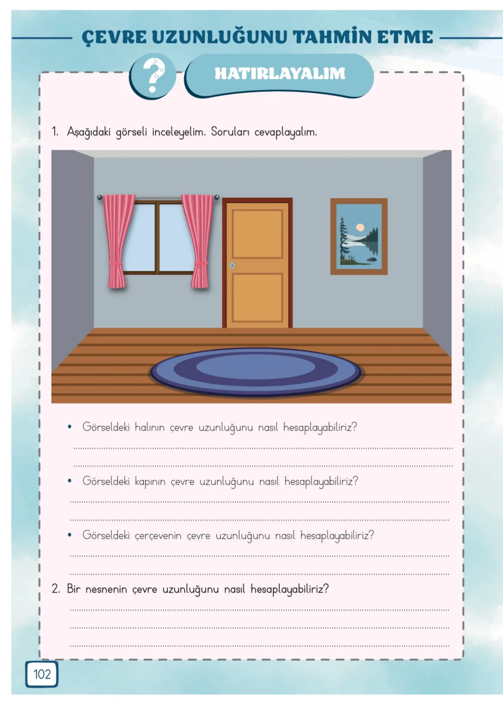 3. Sınıf Matematik Ders Kitabı Cevapları Meb Yayınları 2. Kitap Sayfa 102
