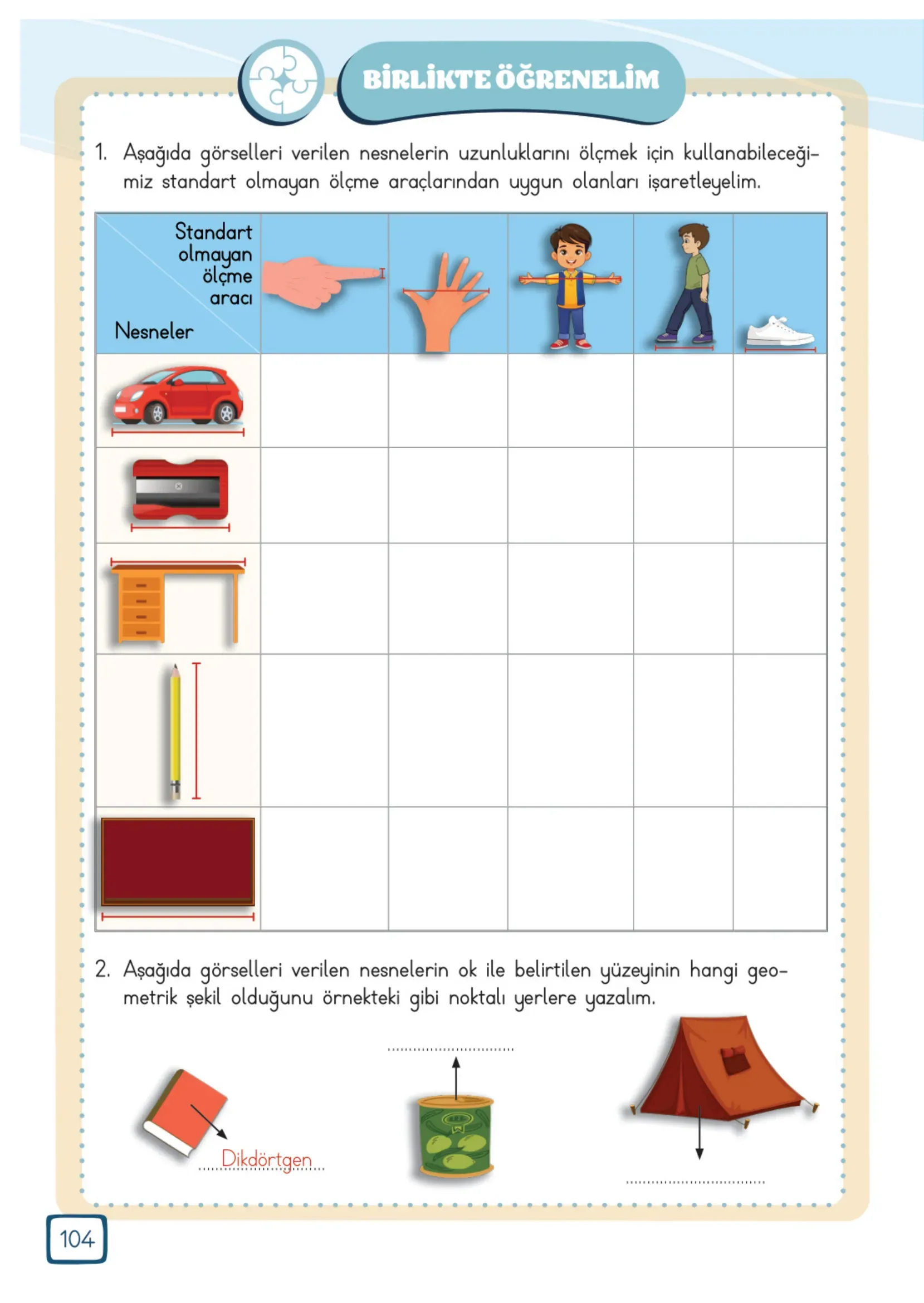 3. Sınıf Matematik Ders Kitabı Cevapları Meb Yayınları 2. Kitap Sayfa 104