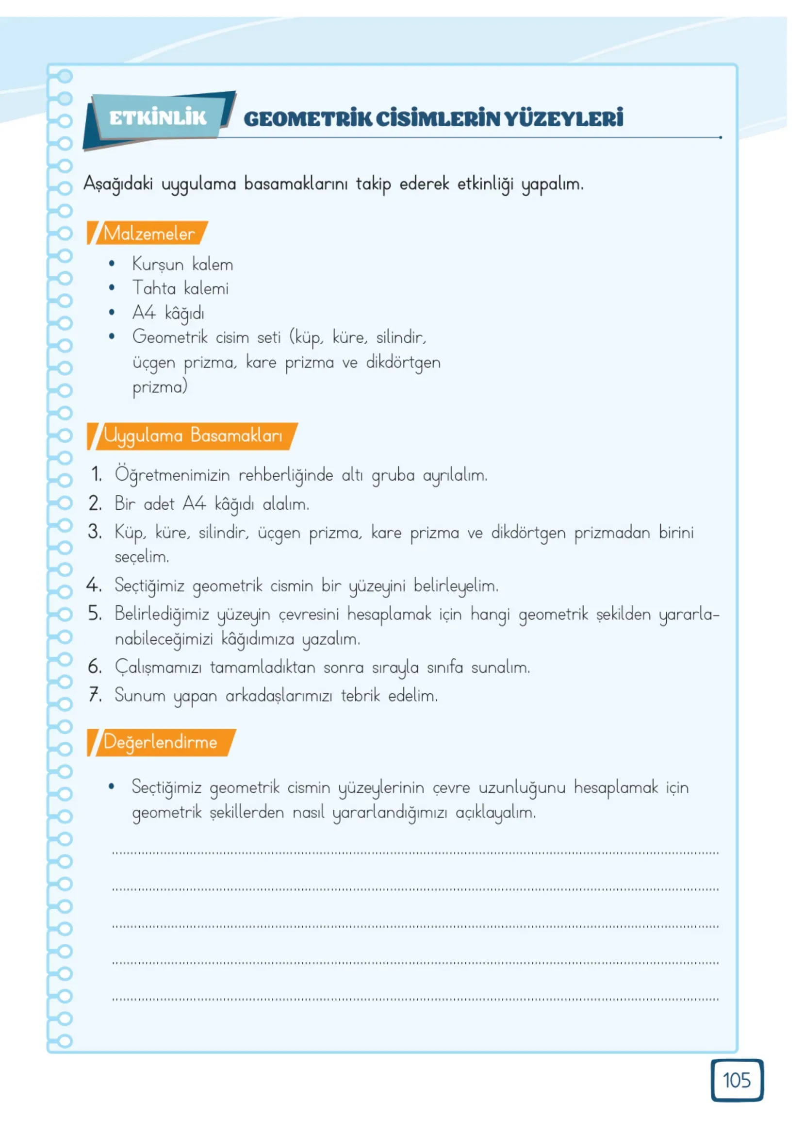 3. Sınıf Matematik Ders Kitabı Cevapları Meb Yayınları 2. Kitap Sayfa 105