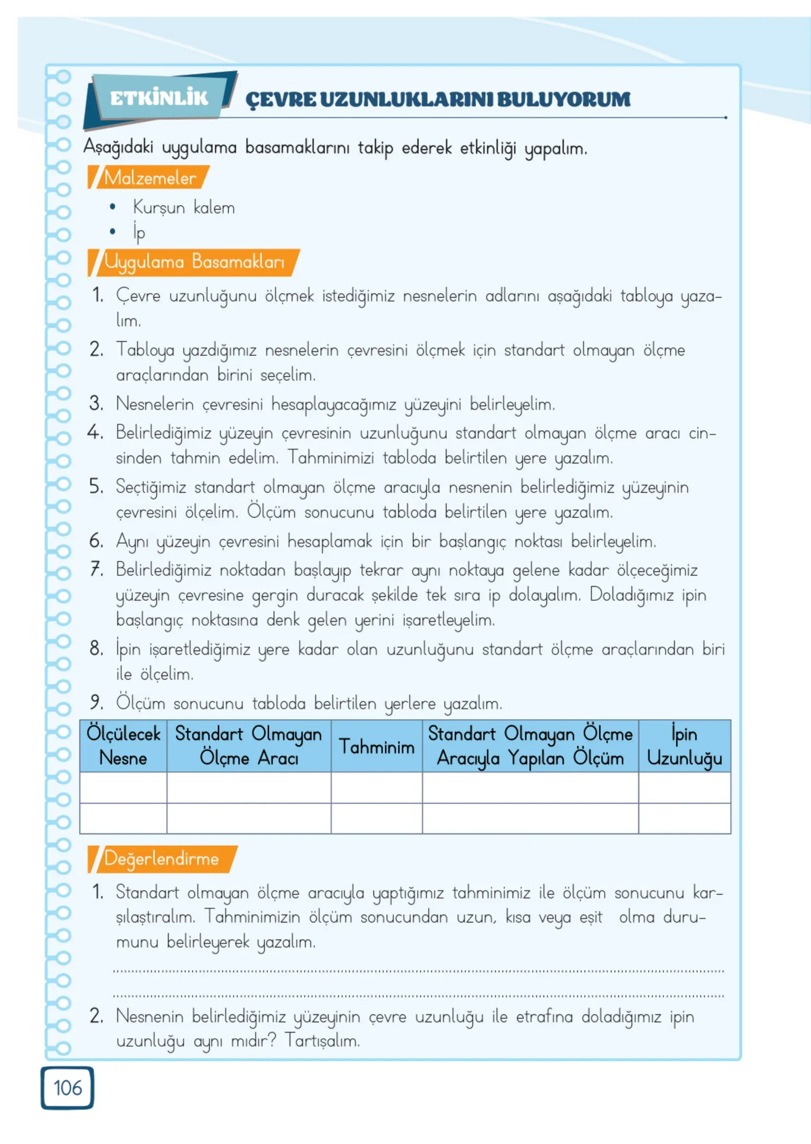 3. Sınıf Matematik Ders Kitabı Cevapları Meb Yayınları 2. Kitap Sayfa 106