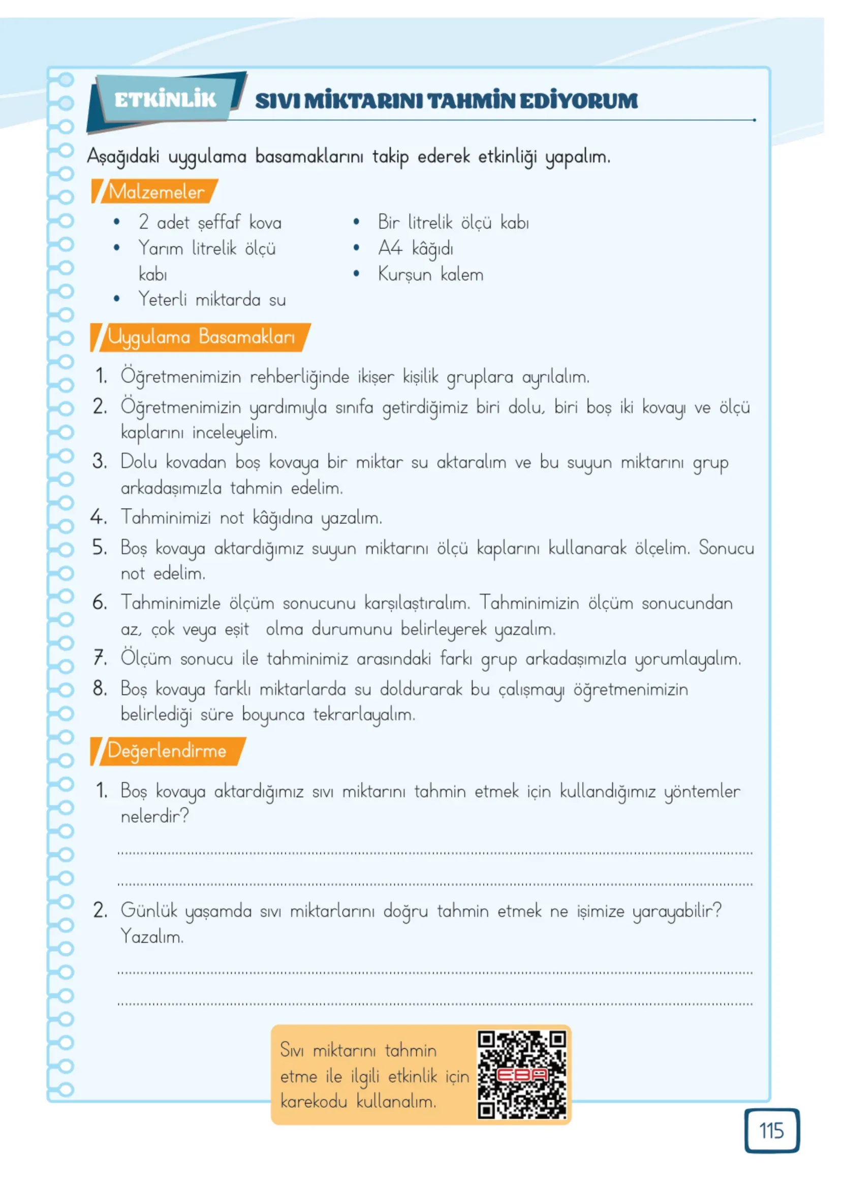 3. Sınıf Matematik Ders Kitabı Cevapları Meb Yayınları 2. Kitap Sayfa 115