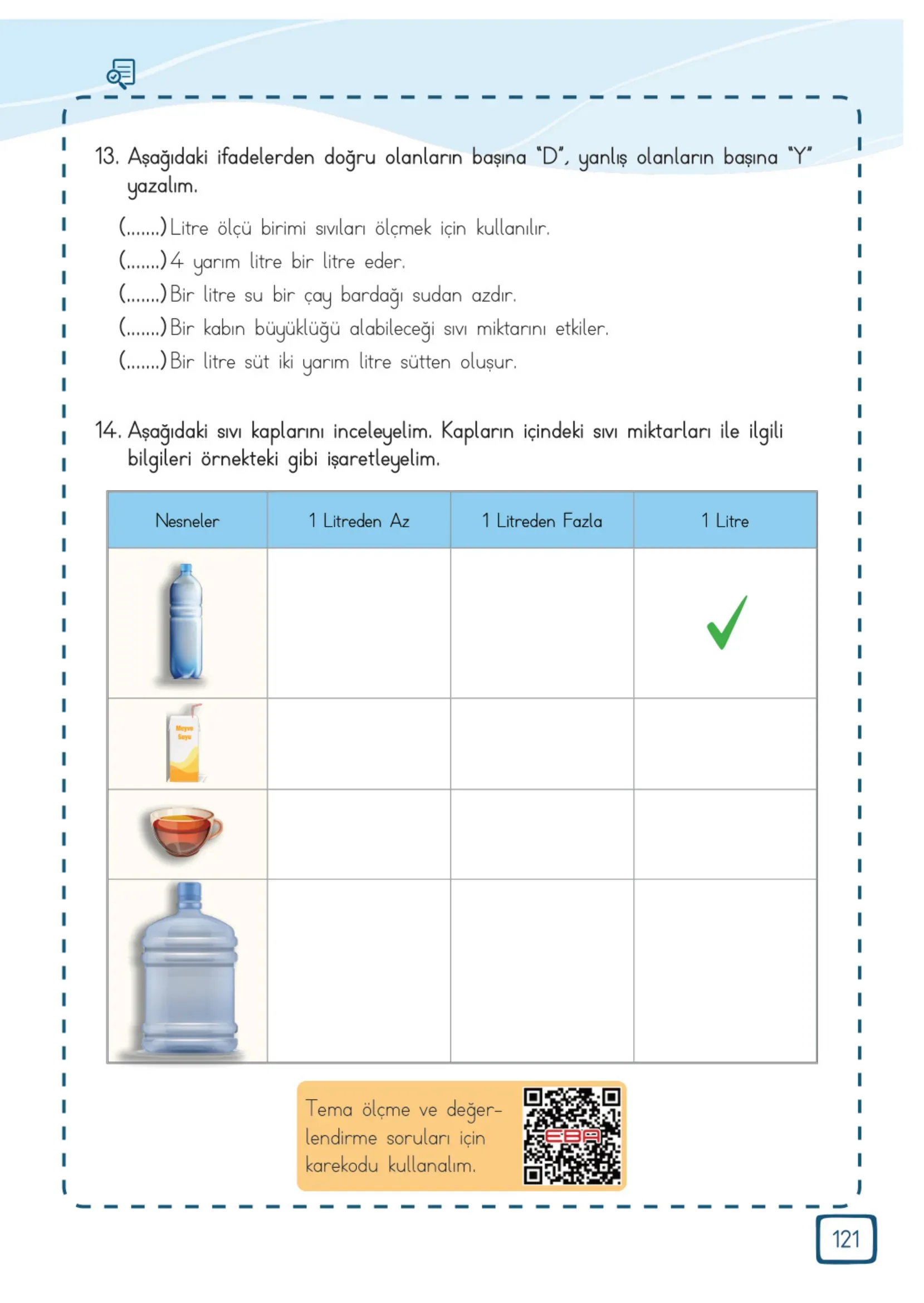 3. Sınıf Matematik Ders Kitabı Cevapları Meb Yayınları 2. Kitap Sayfa 121