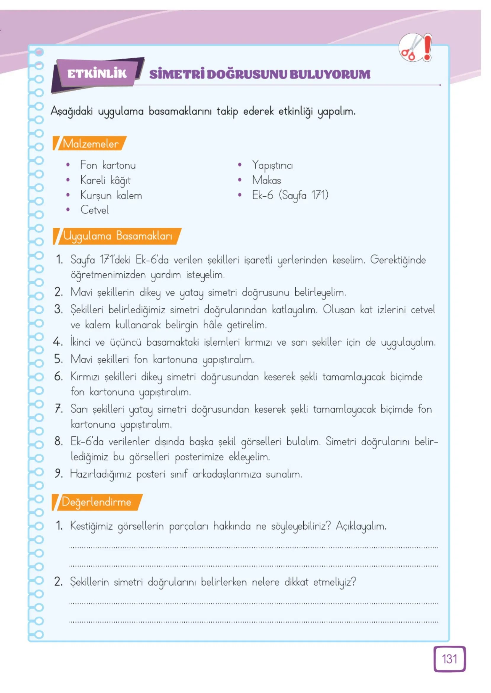 3. Sınıf Matematik Ders Kitabı Cevapları Meb Yayınları 2. Kitap Sayfa 131