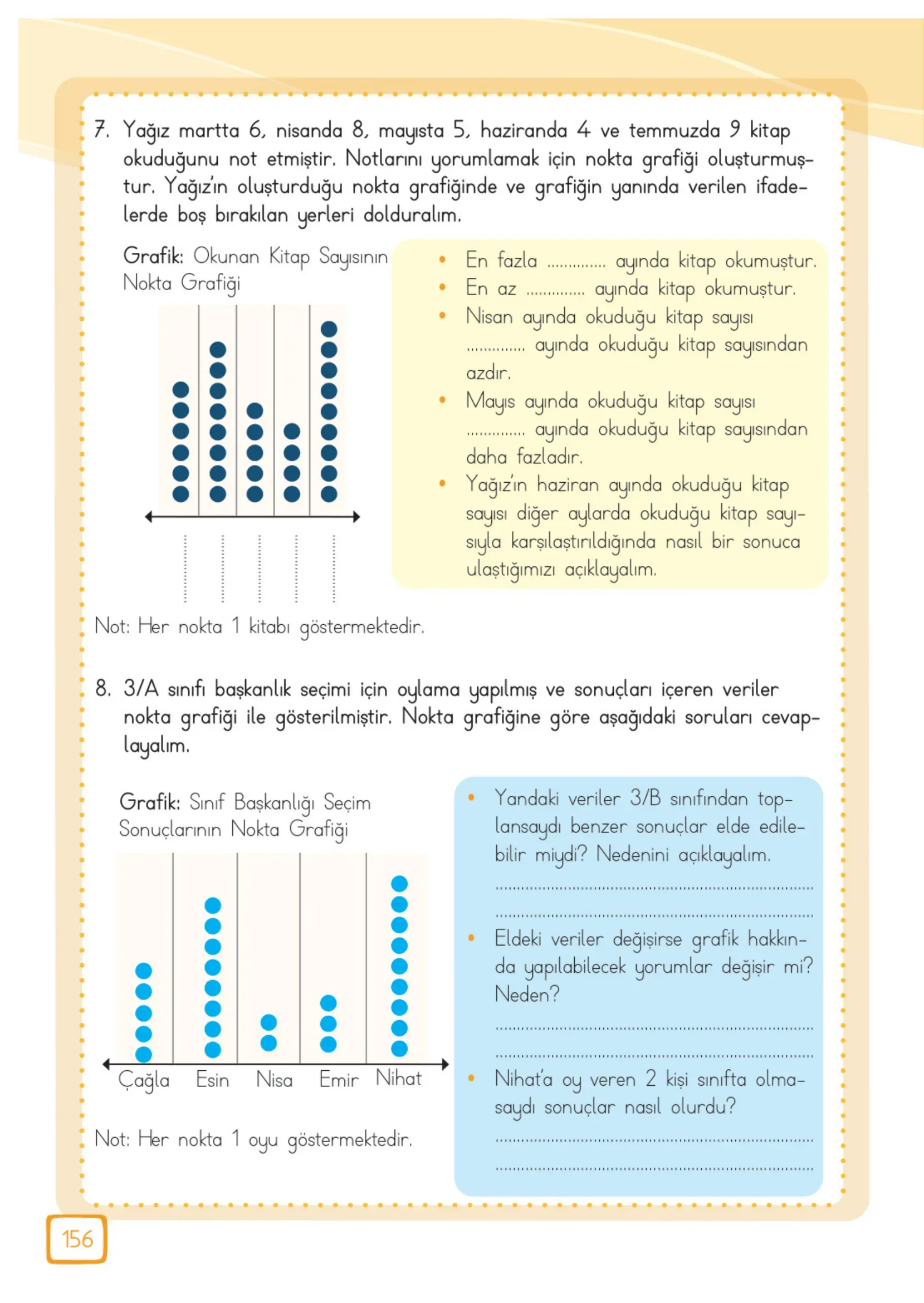 3. Sınıf Matematik Ders Kitabı Cevapları Meb Yayınları 2. Kitap Sayfa 156