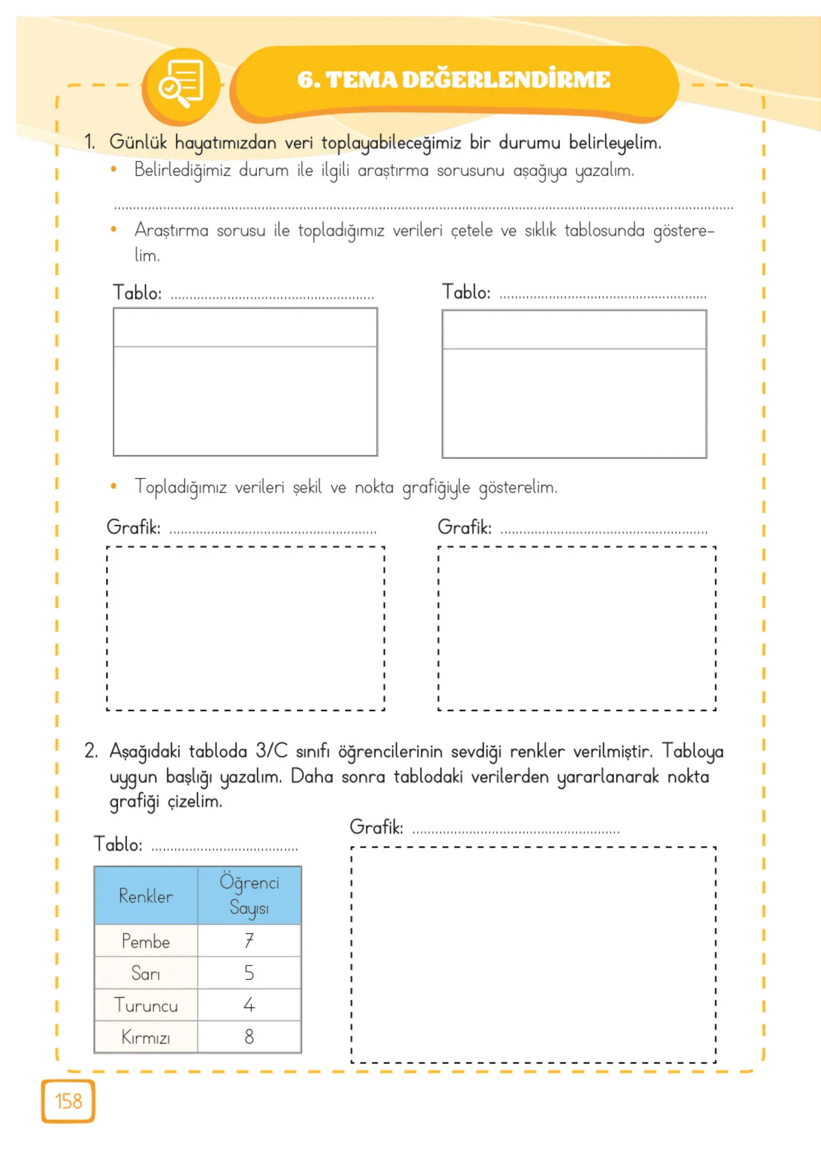 3. Sınıf Matematik Ders Kitabı Cevapları Meb Yayınları 2. Kitap Sayfa 158