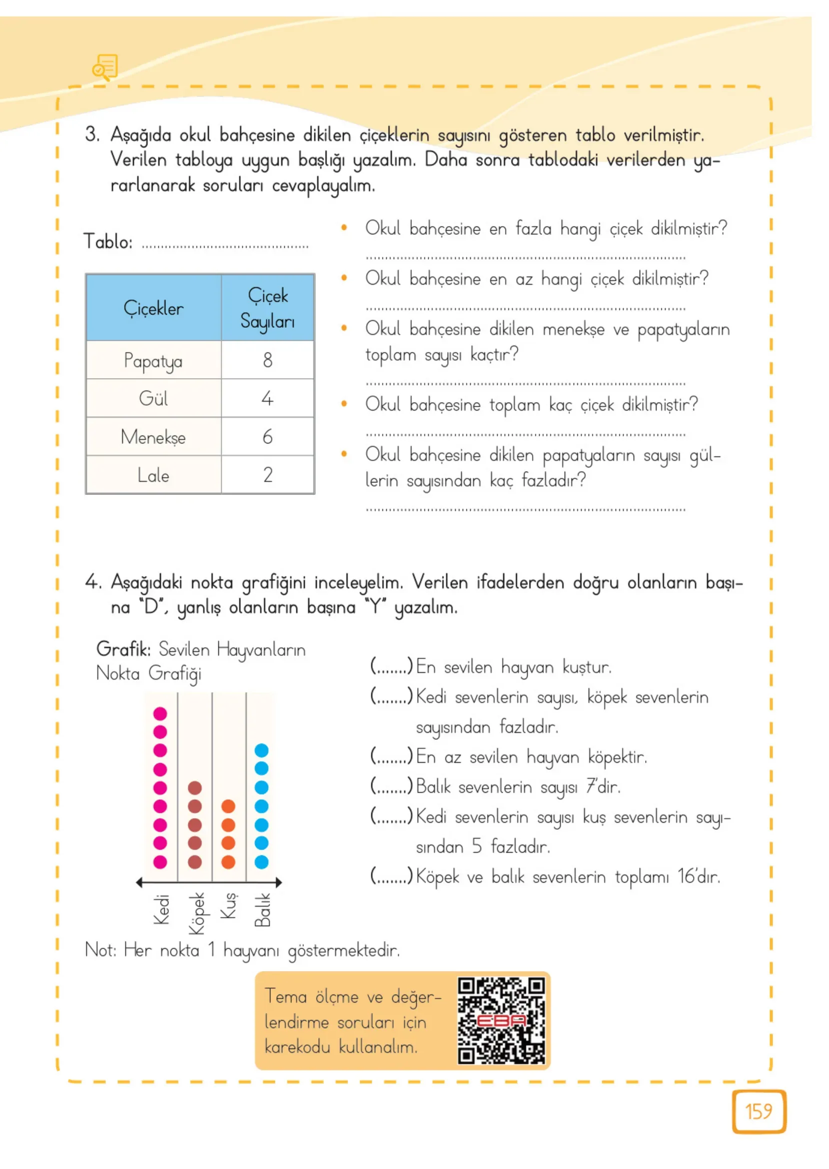 3. Sınıf Matematik Ders Kitabı Cevapları Meb Yayınları 2. Kitap Sayfa 159