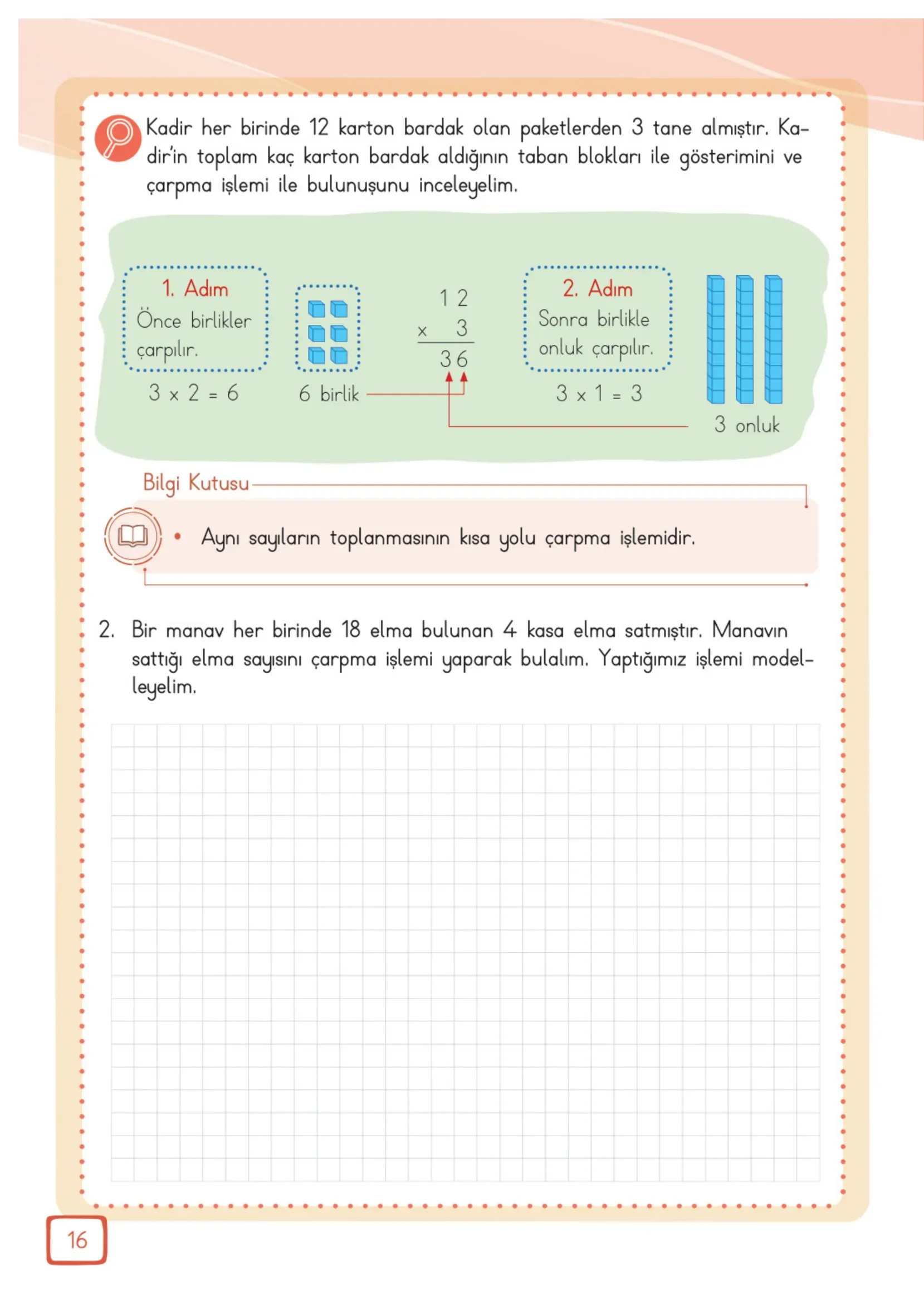 3. Sınıf Matematik Ders Kitabı Cevapları Meb Yayınları 2. Kitap Sayfa 16