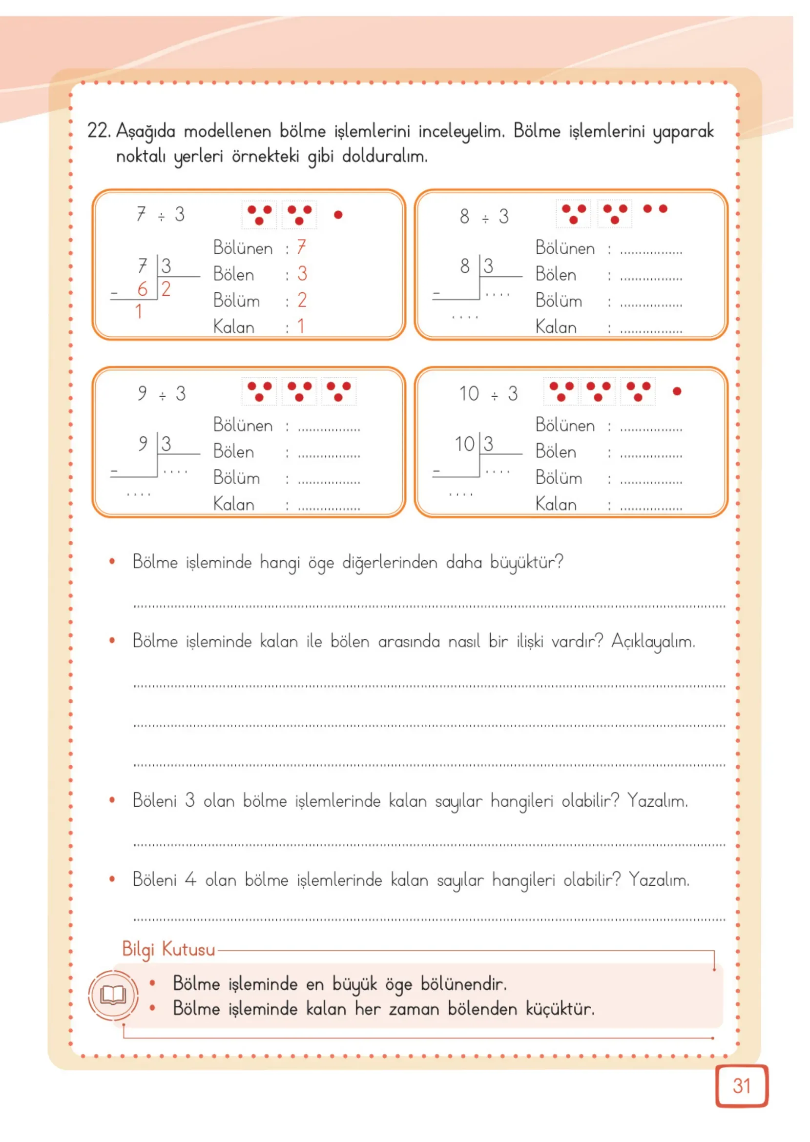 3. Sınıf Matematik Ders Kitabı Cevapları Meb Yayınları 2. Kitap Sayfa 31