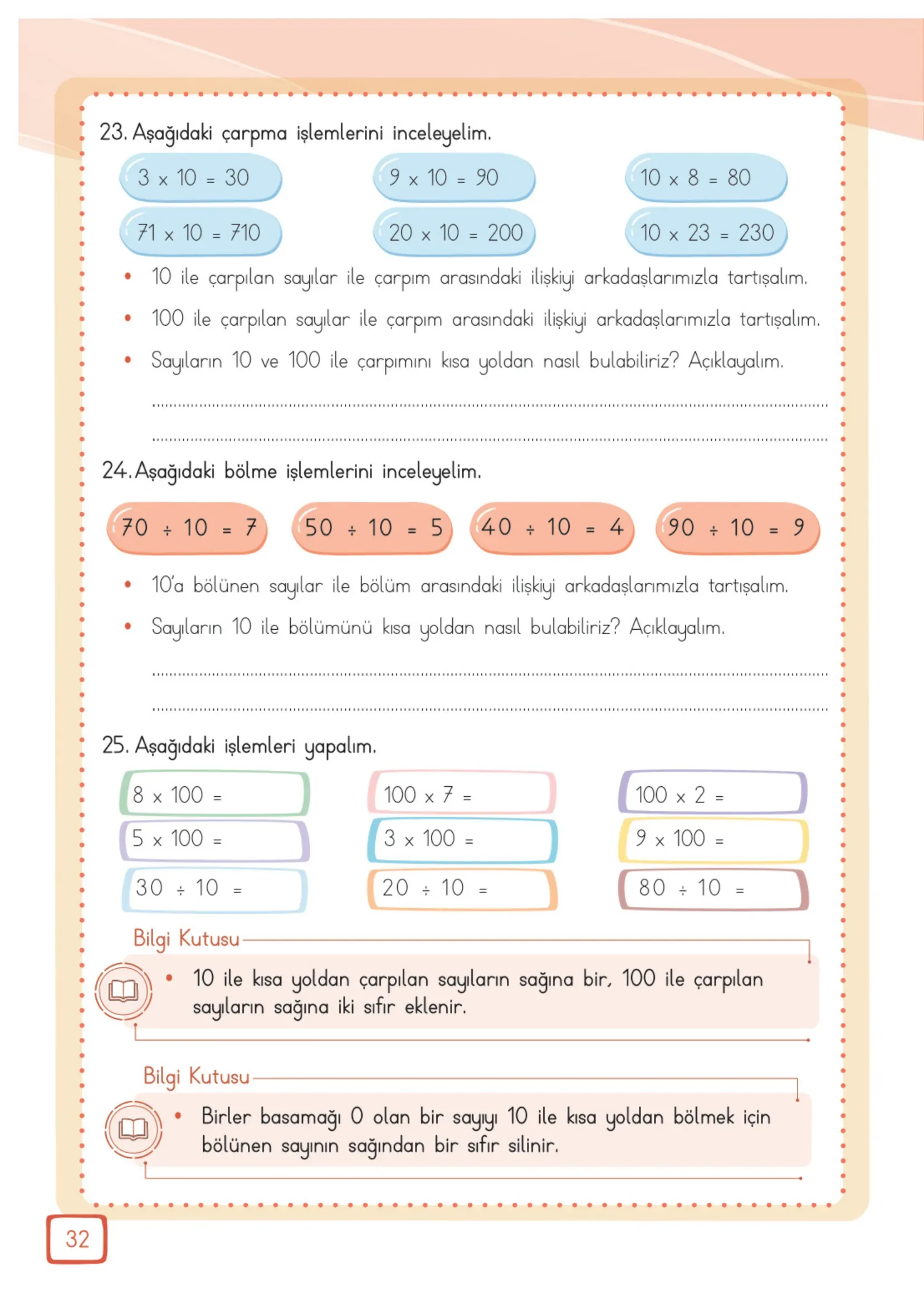 3. Sınıf Matematik Ders Kitabı Cevapları Meb Yayınları 2. Kitap Sayfa 32