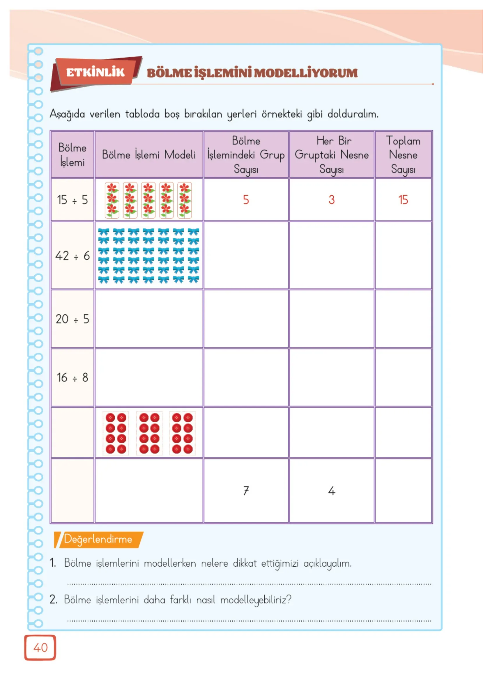 3. Sınıf Matematik Ders Kitabı Cevapları Meb Yayınları 2. Kitap Sayfa 40