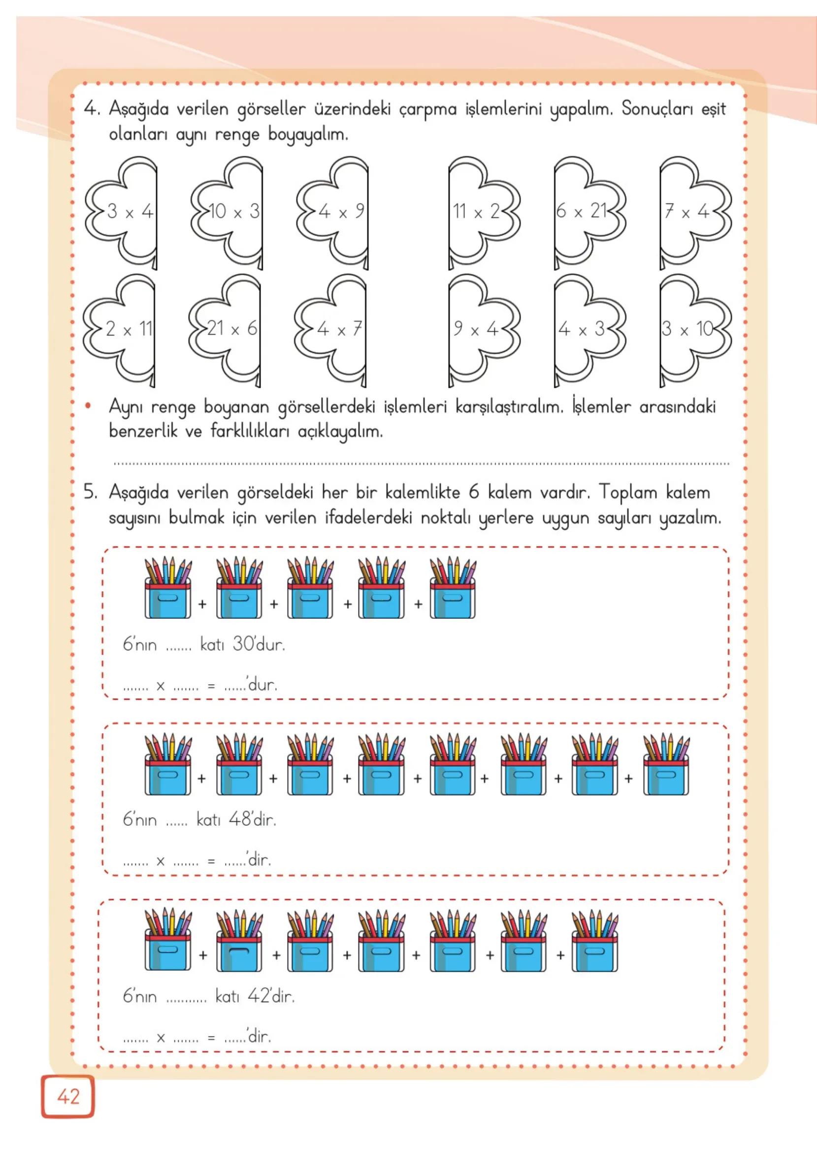 3. Sınıf Matematik Ders Kitabı Cevapları Meb Yayınları 2. Kitap Sayfa 42