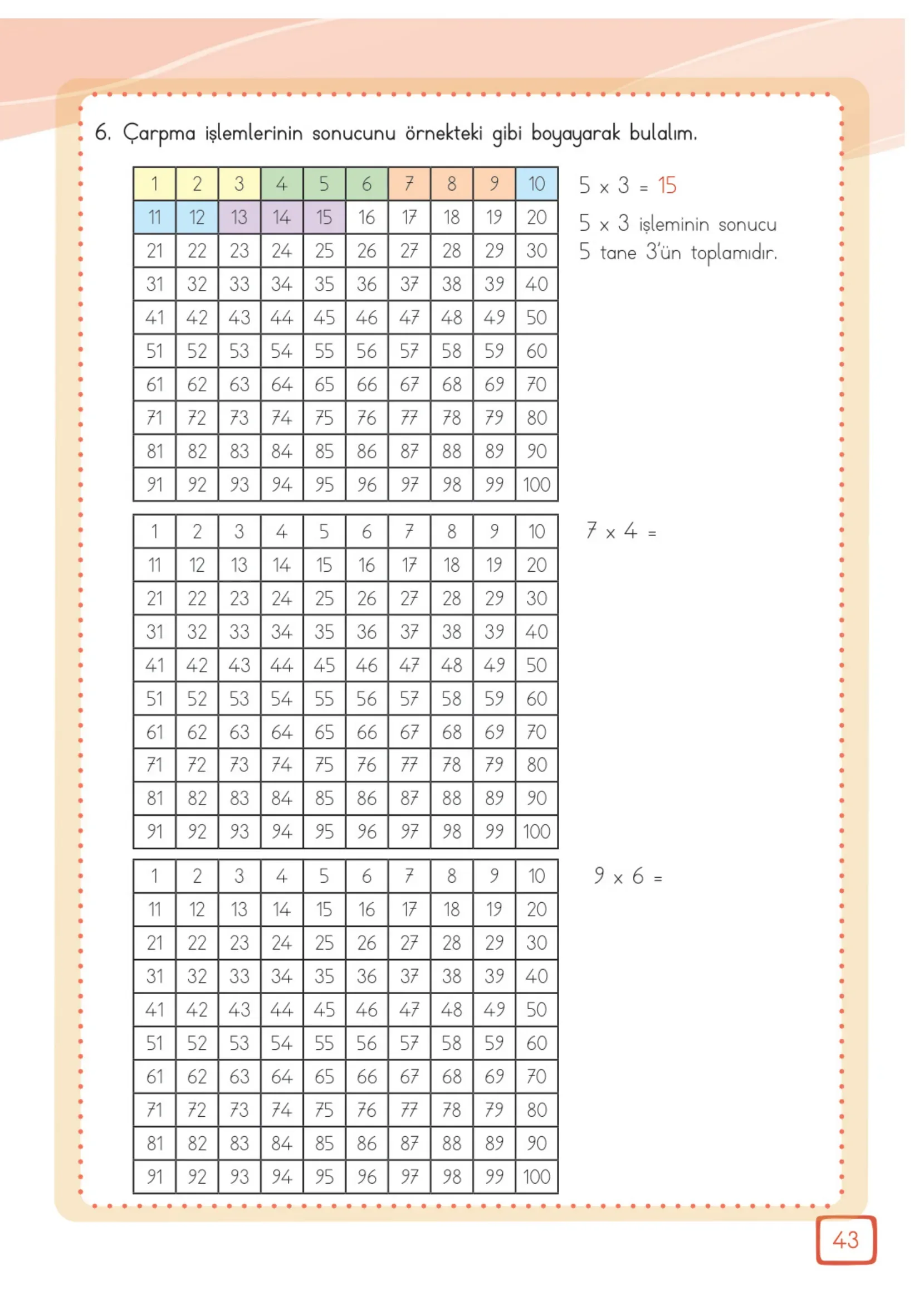 3. Sınıf Matematik Ders Kitabı Cevapları Meb Yayınları 2. Kitap Sayfa 43
