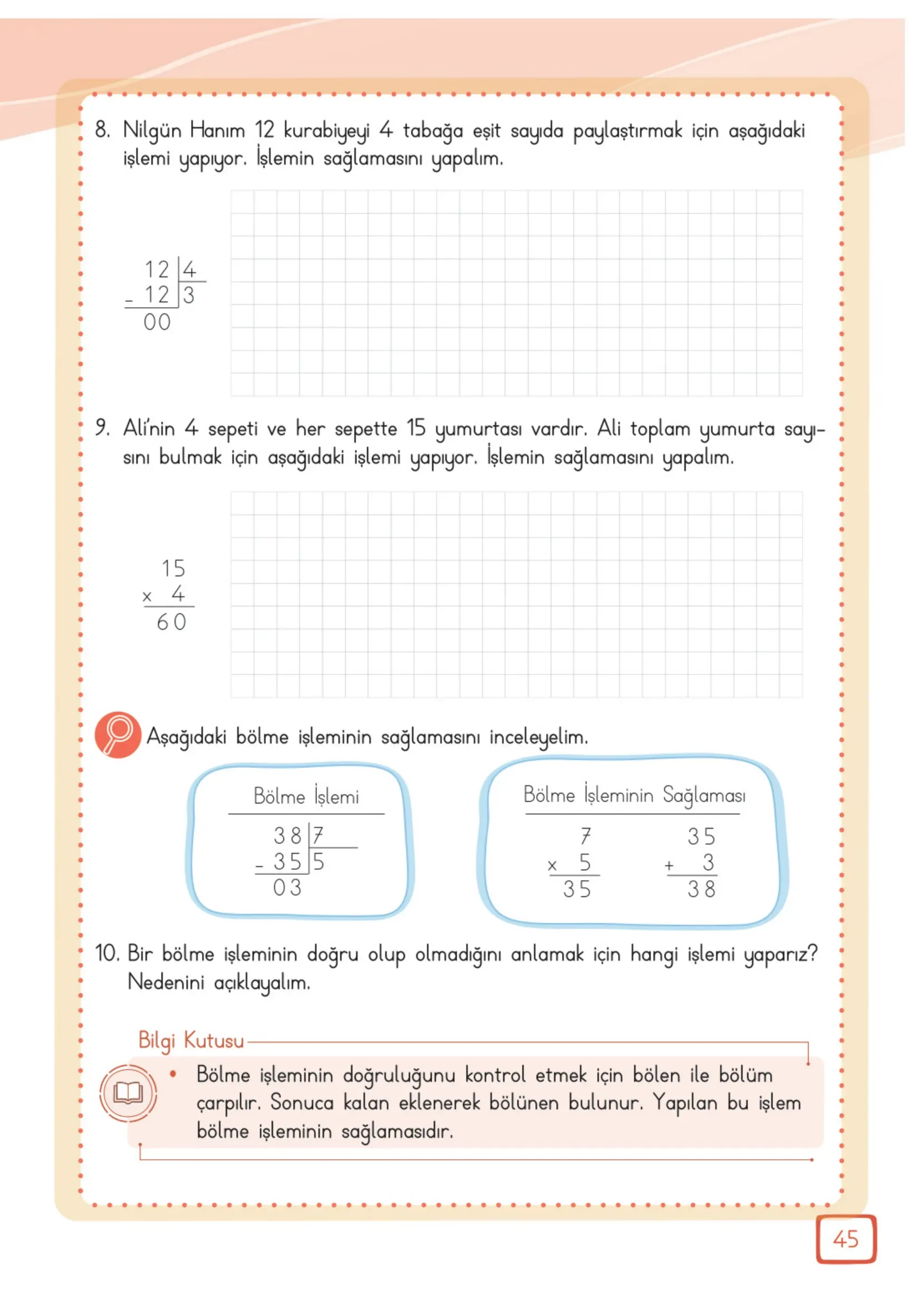 3. Sınıf Matematik Ders Kitabı Cevapları Meb Yayınları 2. Kitap Sayfa 45