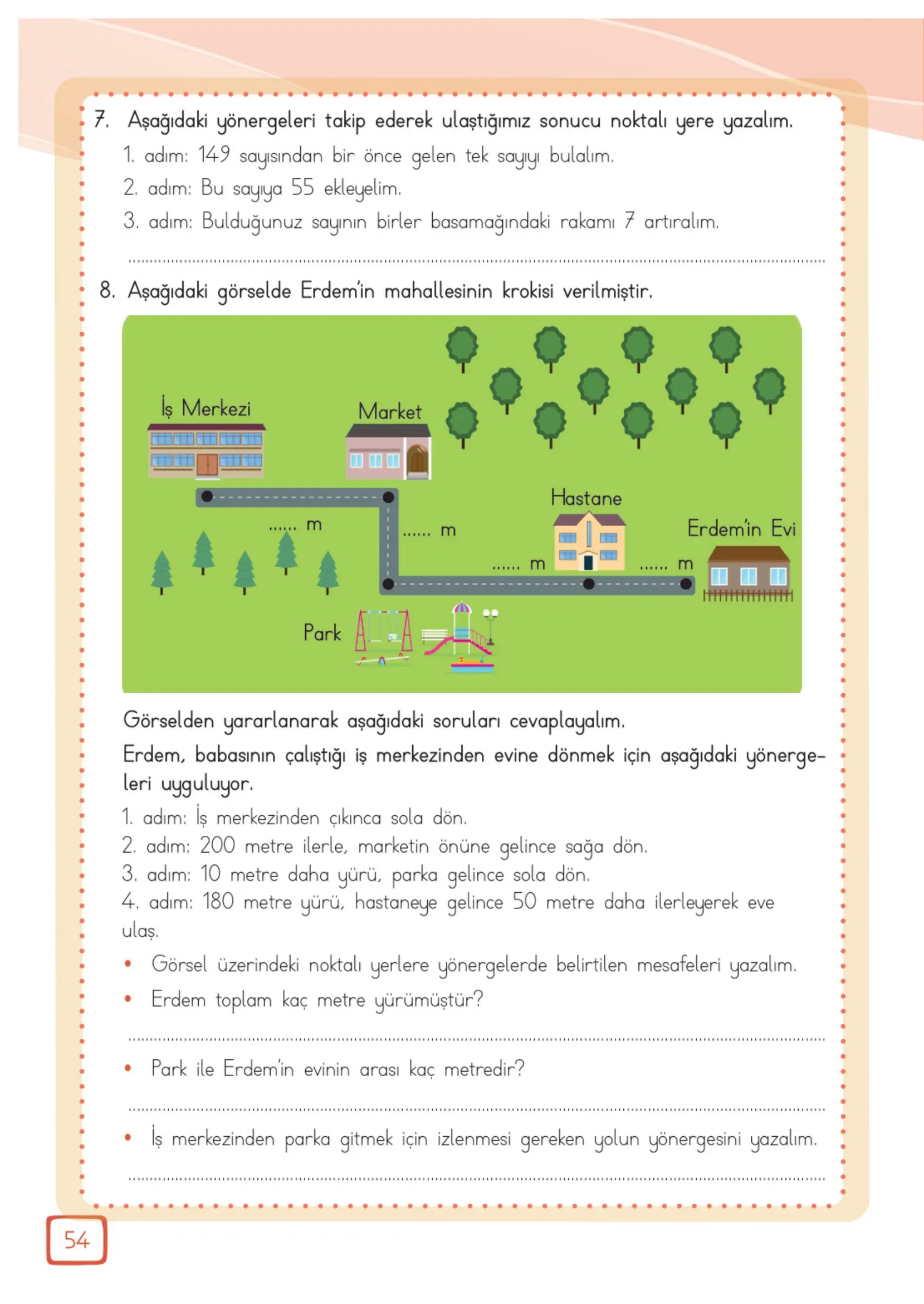 3. Sınıf Matematik Ders Kitabı Cevapları Meb Yayınları 2. Kitap Sayfa 54