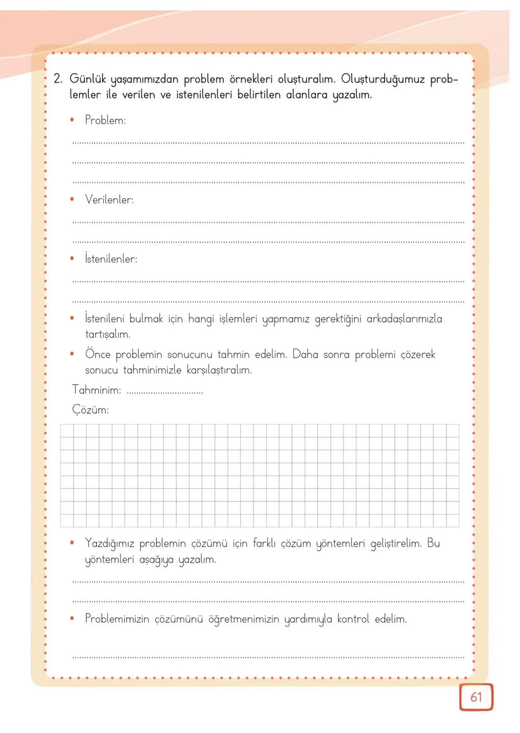 3. Sınıf Matematik Ders Kitabı Cevapları Meb Yayınları 2. Kitap Sayfa 61