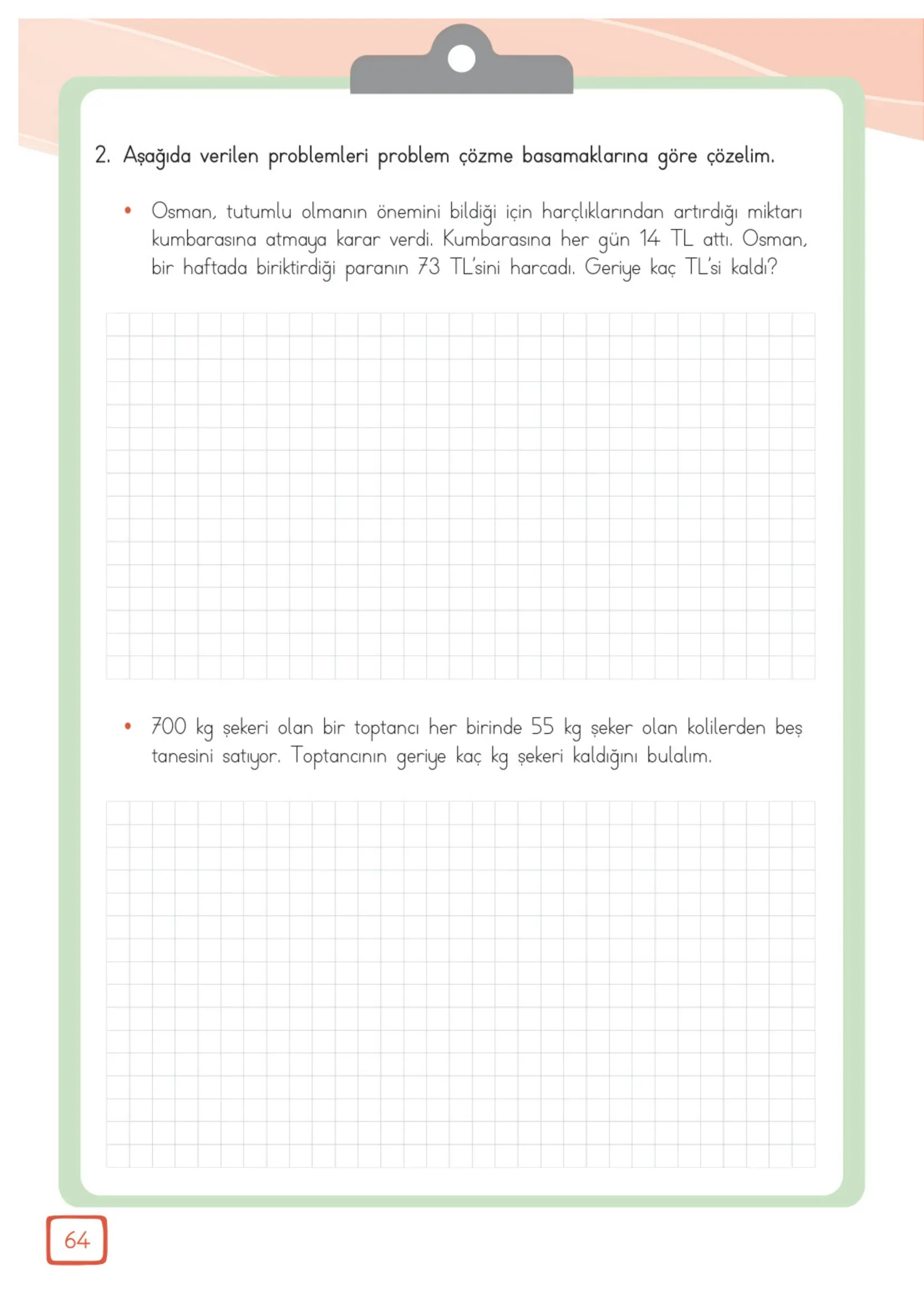 3. Sınıf Matematik Ders Kitabı Cevapları Meb Yayınları 2. Kitap Sayfa 64