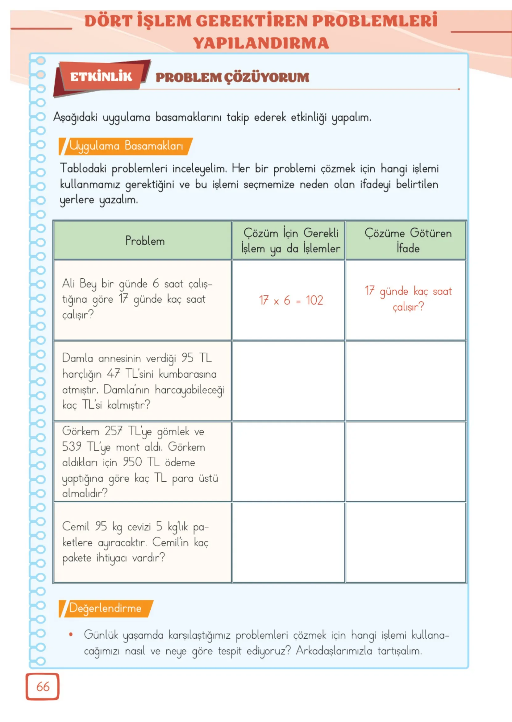 3. Sınıf Matematik Ders Kitabı Cevapları Meb Yayınları 2. Kitap Sayfa 66