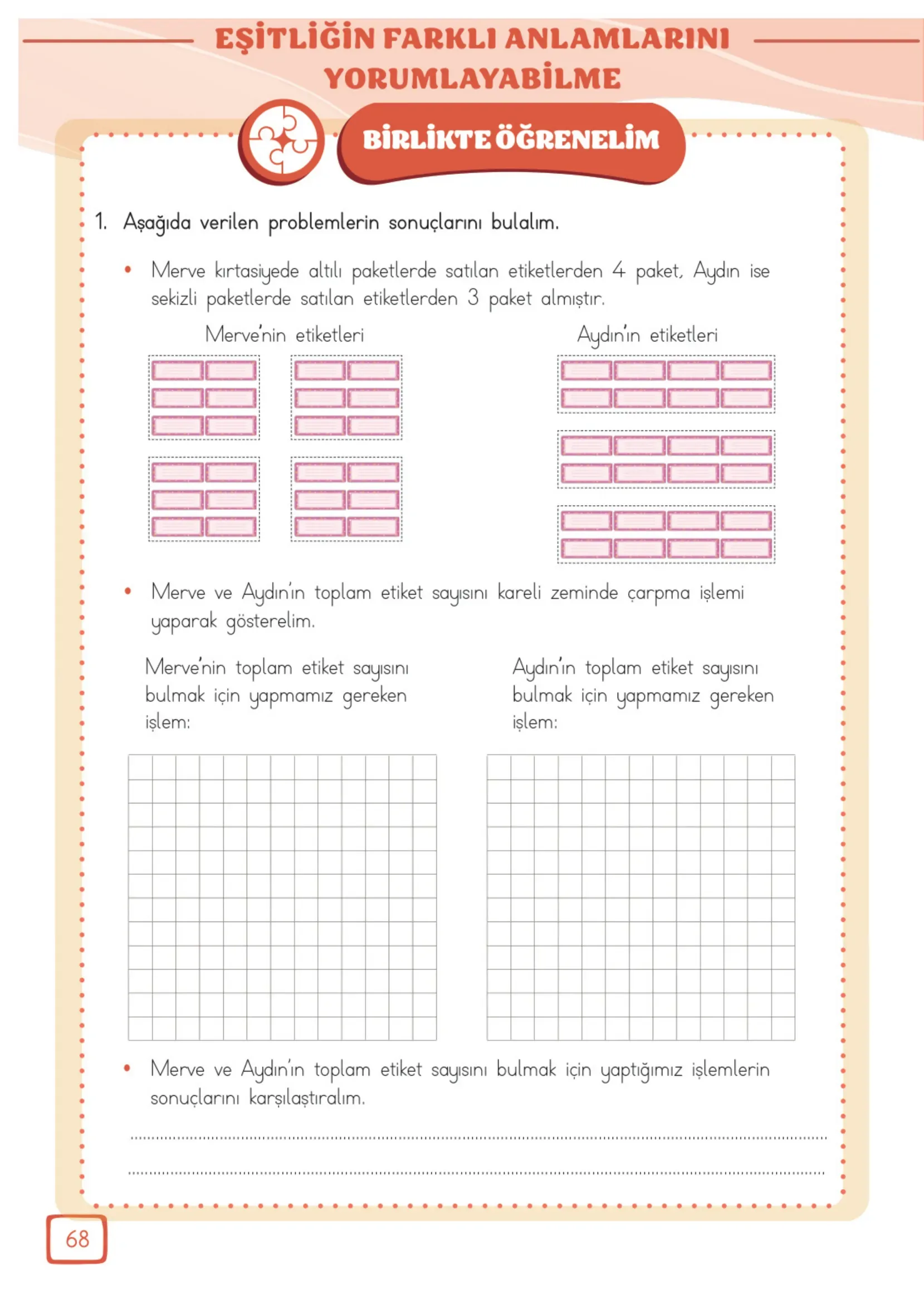 3. Sınıf Matematik Ders Kitabı Cevapları Meb Yayınları 2. Kitap Sayfa 68