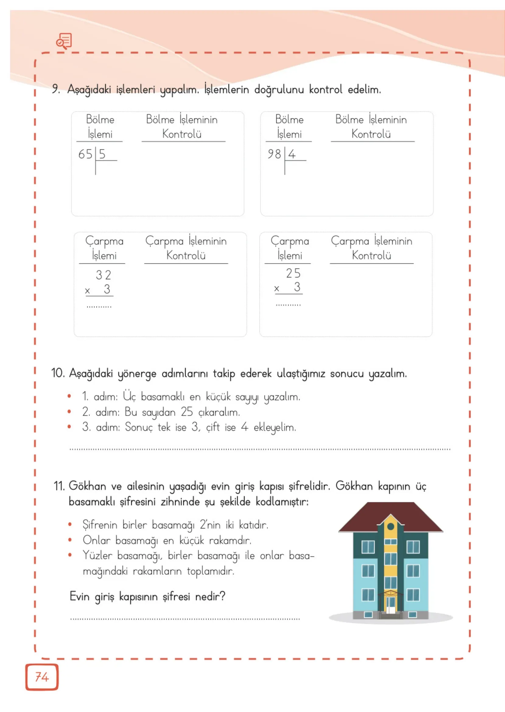 3. Sınıf Matematik Ders Kitabı Cevapları Meb Yayınları 2. Kitap Sayfa 74