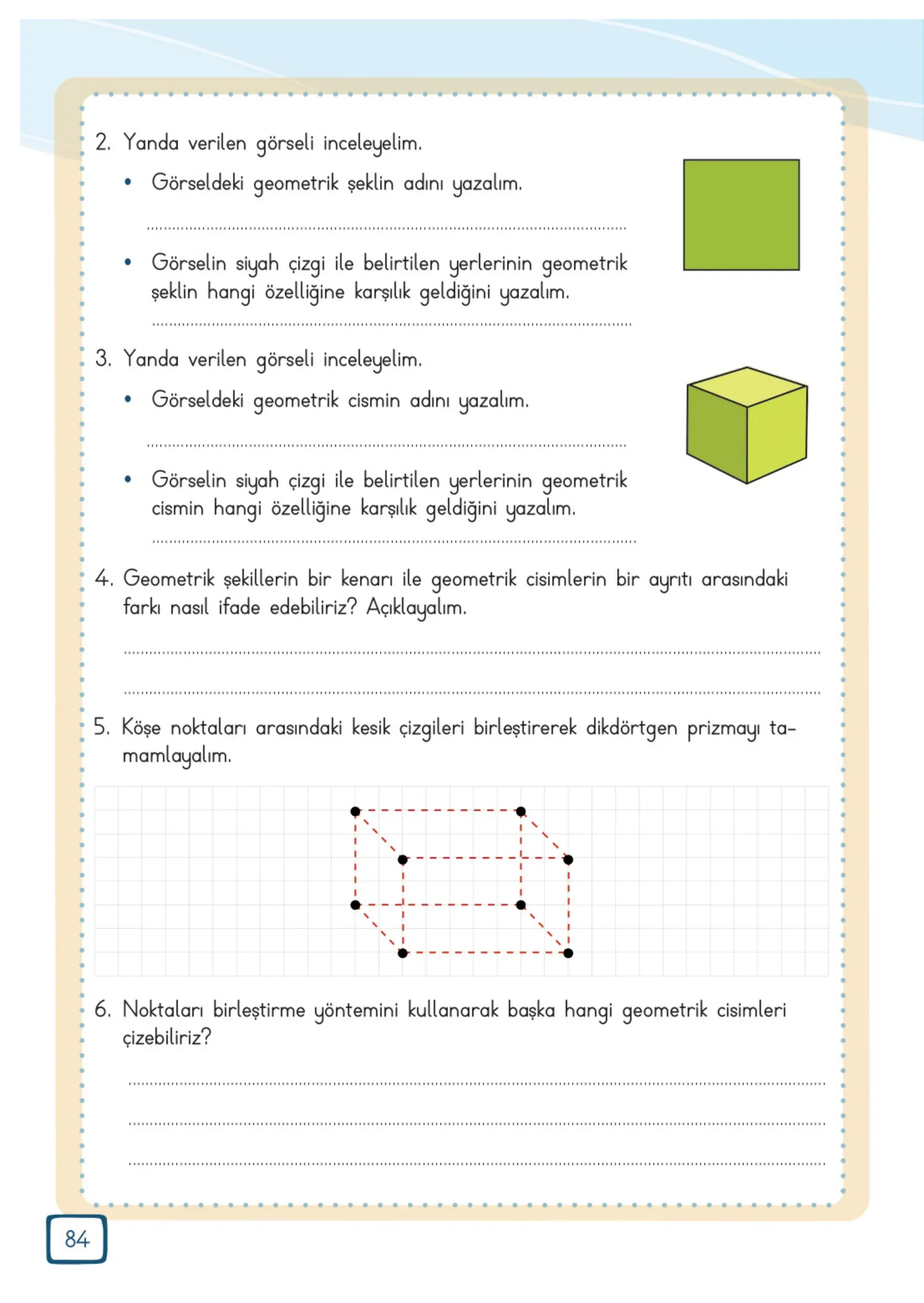 3. Sınıf Matematik Ders Kitabı Cevapları Meb Yayınları 2. Kitap Sayfa 84