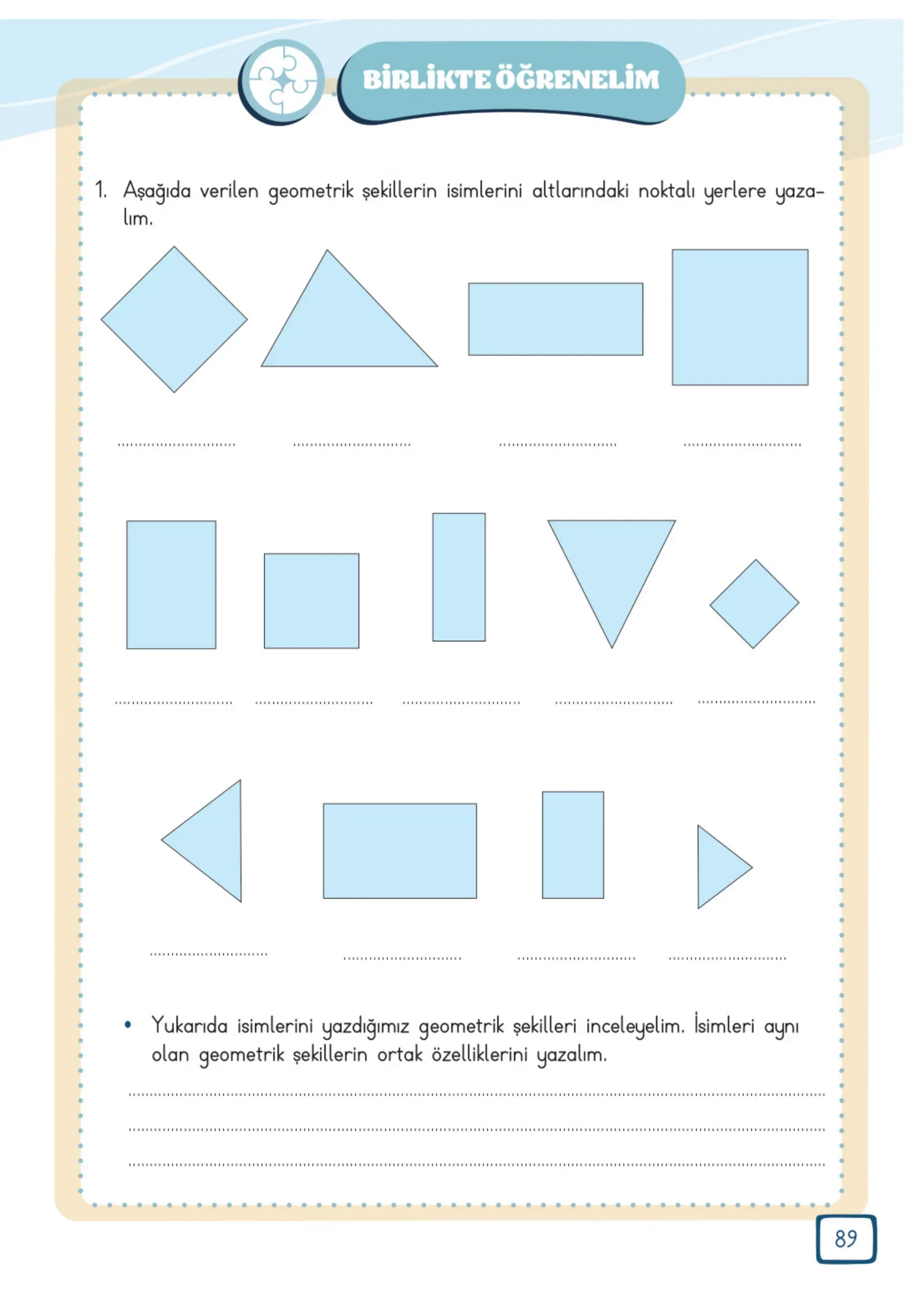 3. Sınıf Matematik Ders Kitabı Cevapları Meb Yayınları 2. Kitap Sayfa 89