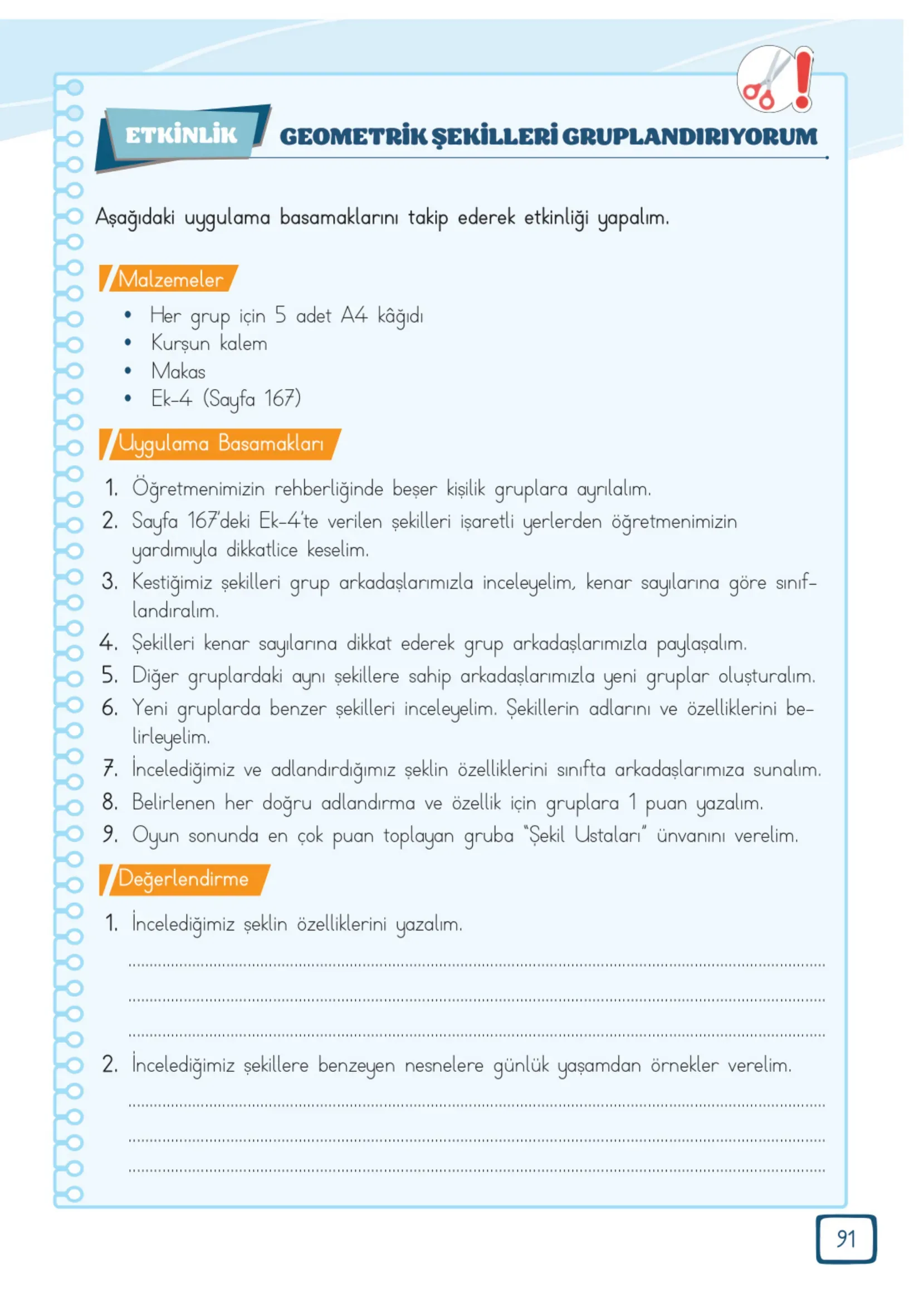 3. Sınıf Matematik Ders Kitabı Cevapları Meb Yayınları 2. Kitap Sayfa 91