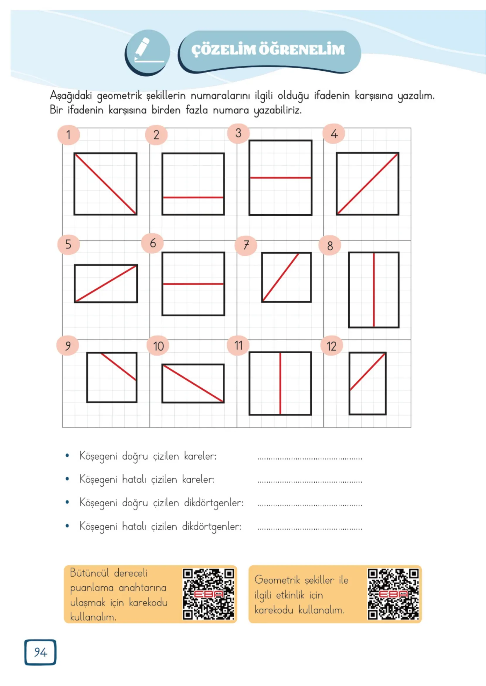 3. Sınıf Matematik Ders Kitabı Cevapları Meb Yayınları 2. Kitap Sayfa 94
