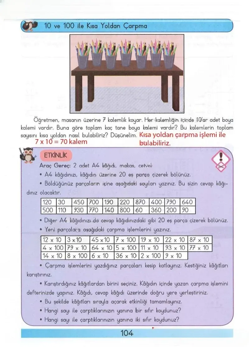 3. Sınıf Matematik Ders Kitabı Cevapları Meb Yayınları Sayfa 104 Çözüm Görseli